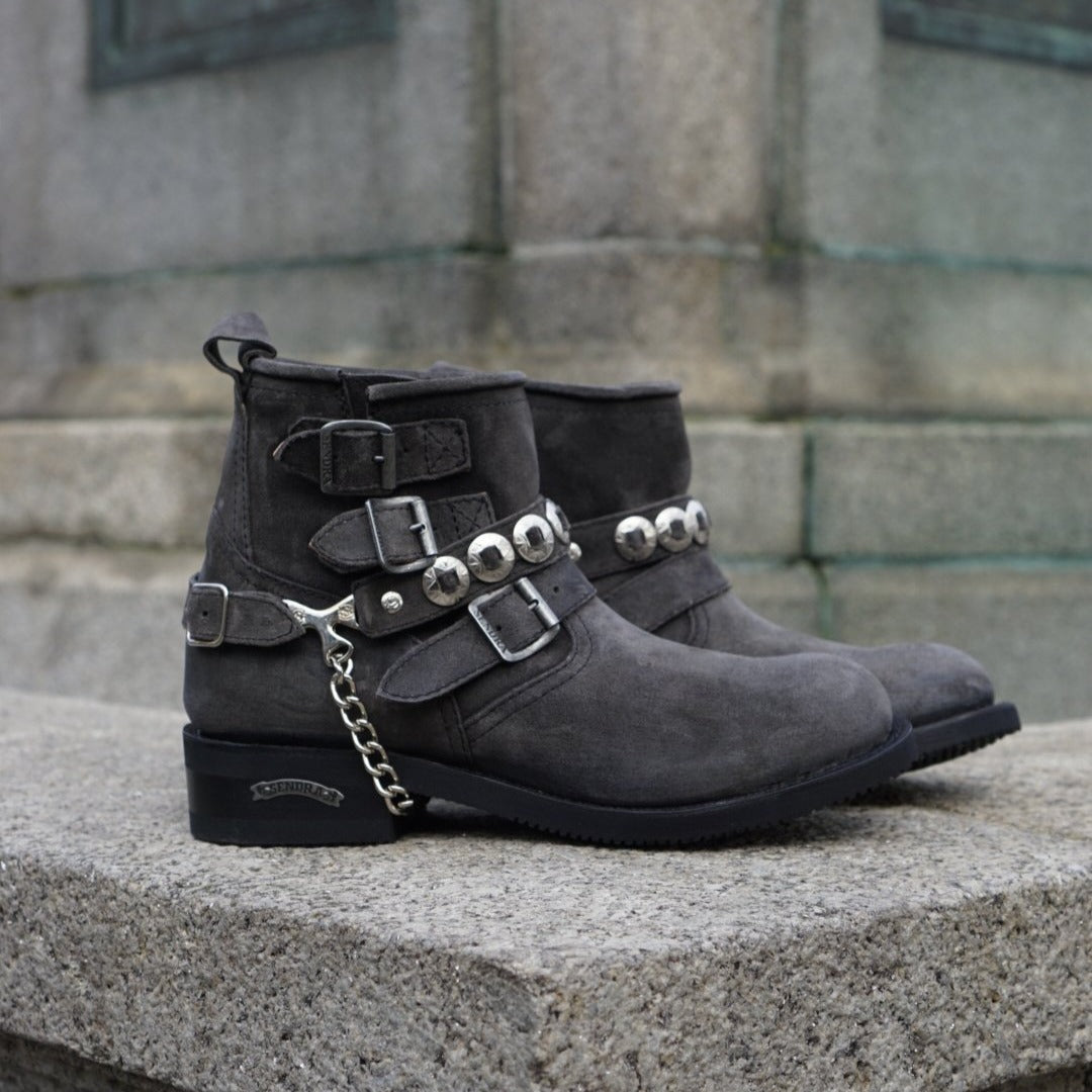 Biker buckle zip store boots