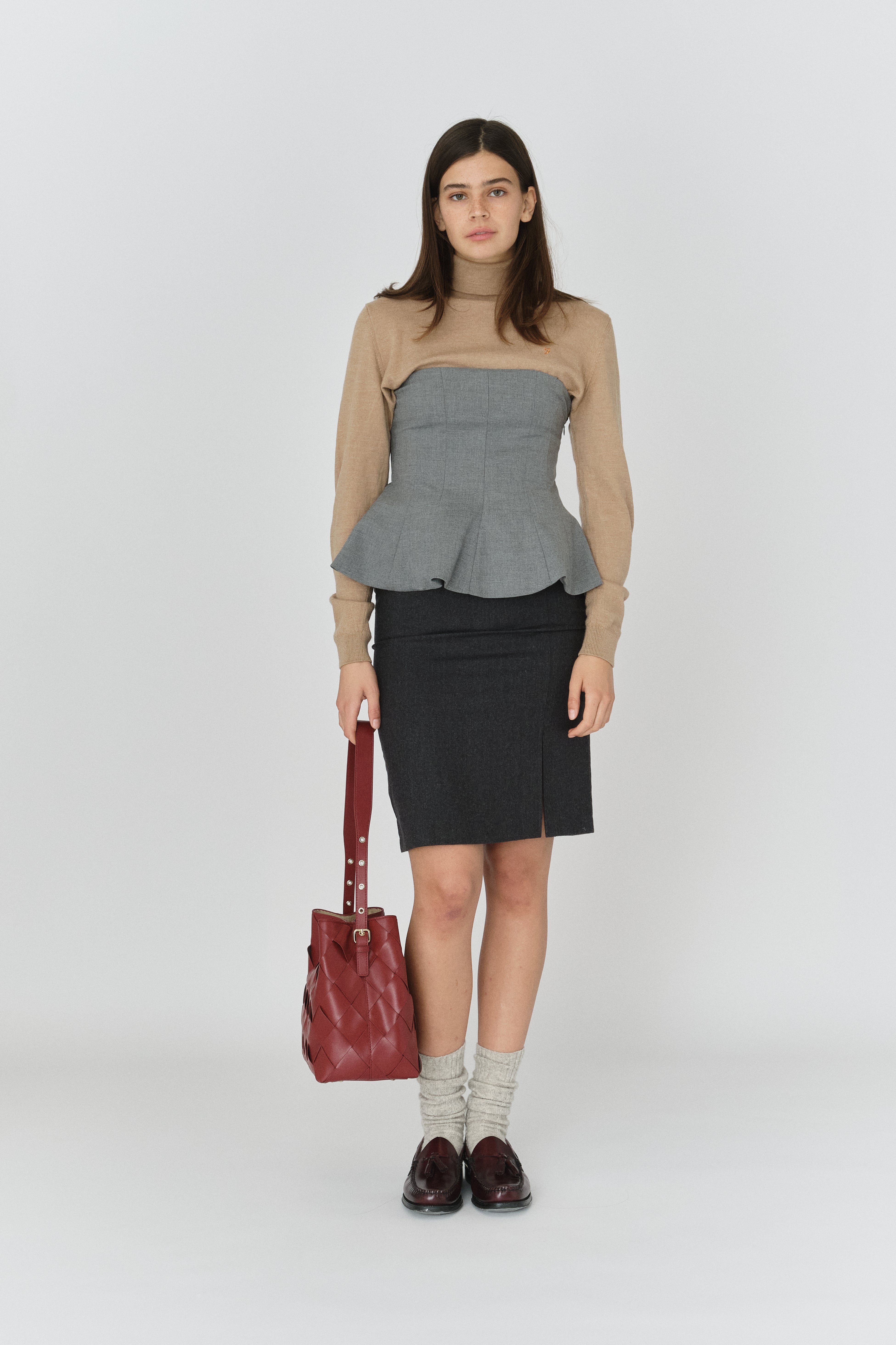 Chiara Braided Florence | maroon w. gold