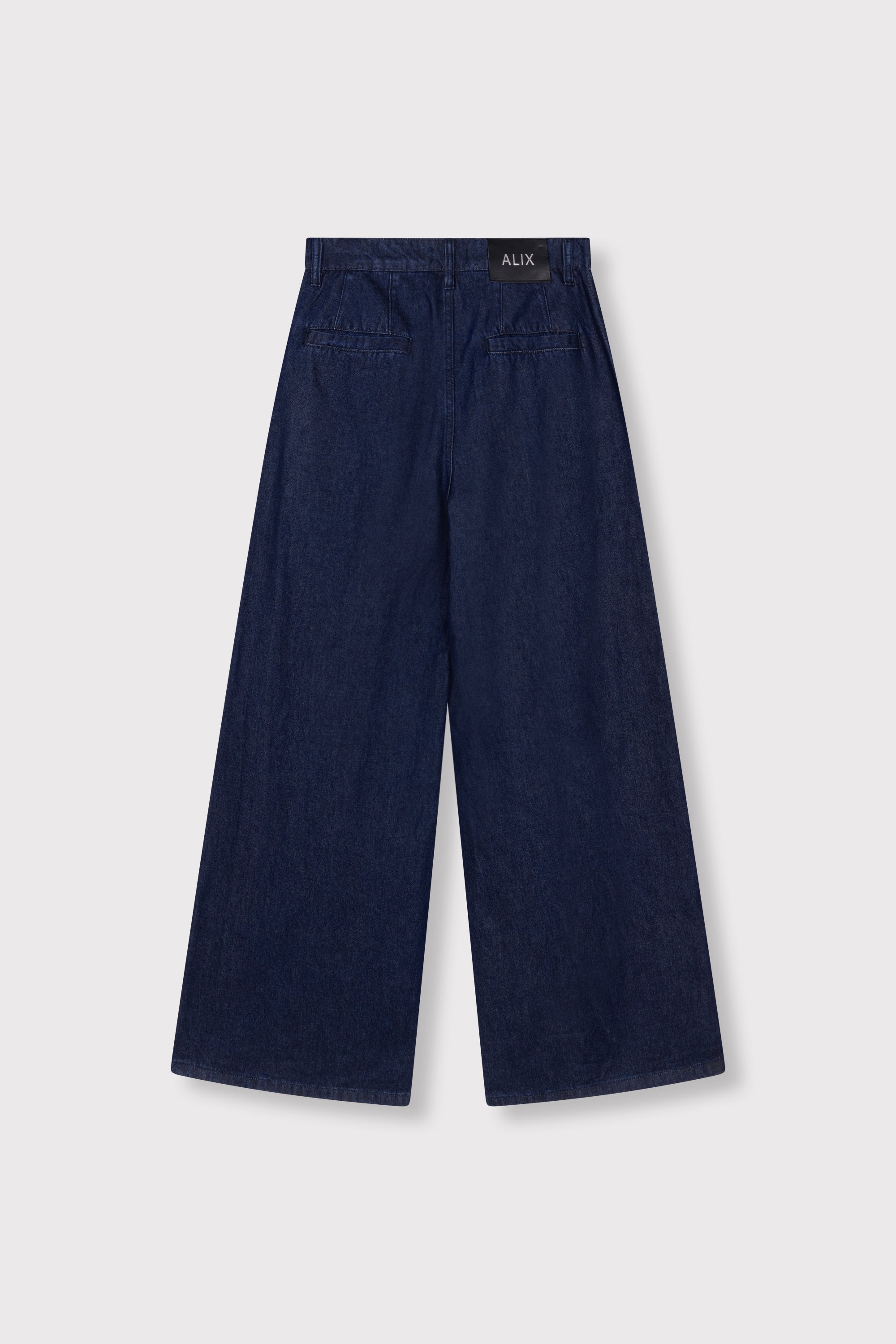 Wide leg denim pants