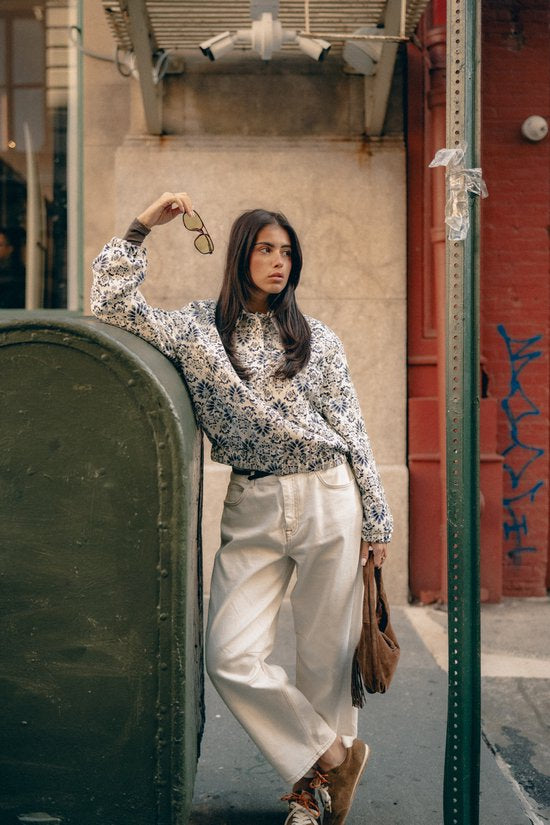 Bente flower jacquard bomber jacket