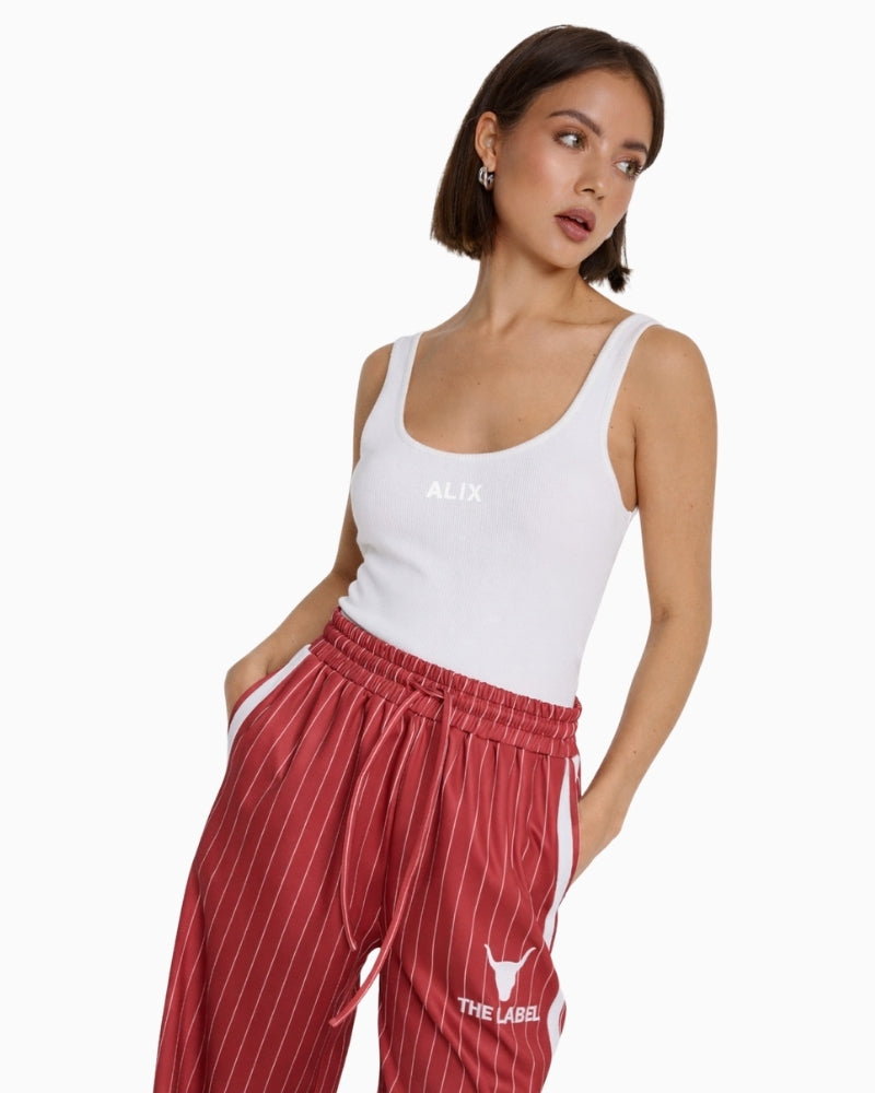 Rib tanktop ALIX | soft white
