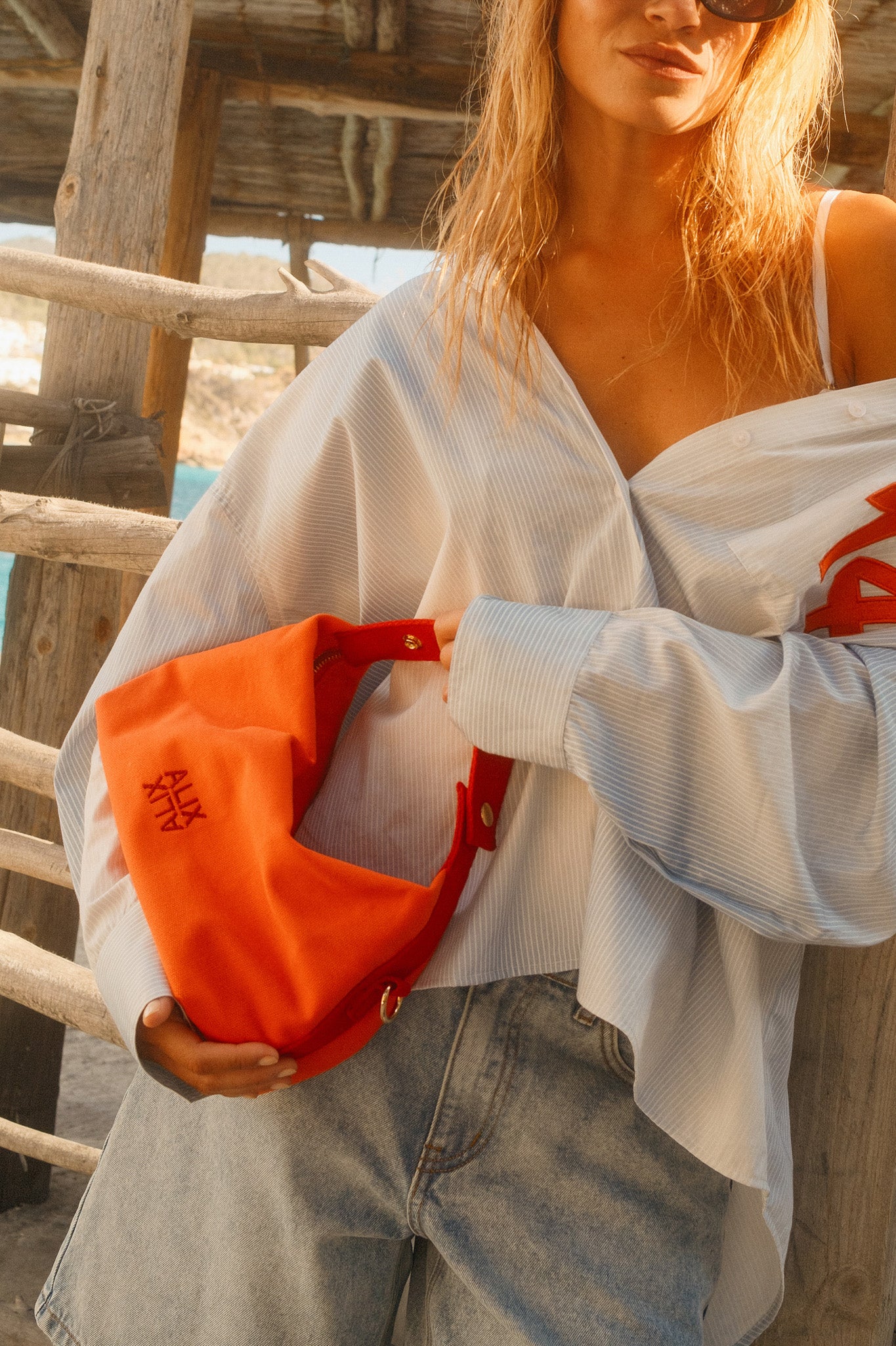 Striped blouse | Soft blue