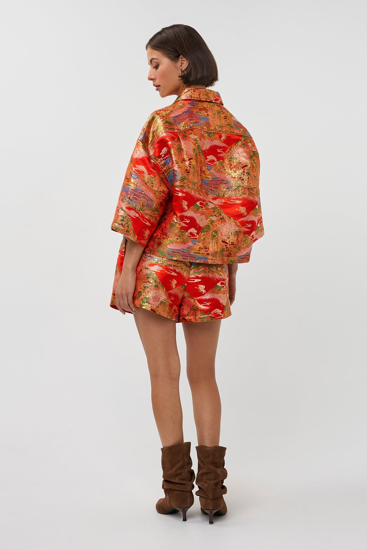 Flora jacquard shorts