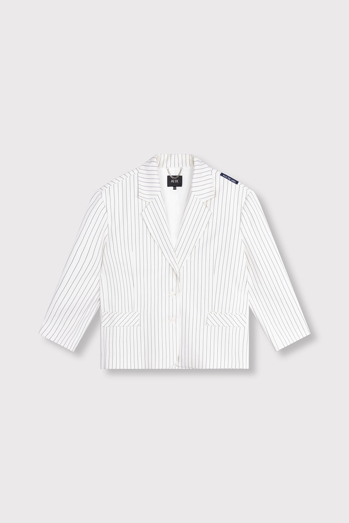Striped blazer | Soft white