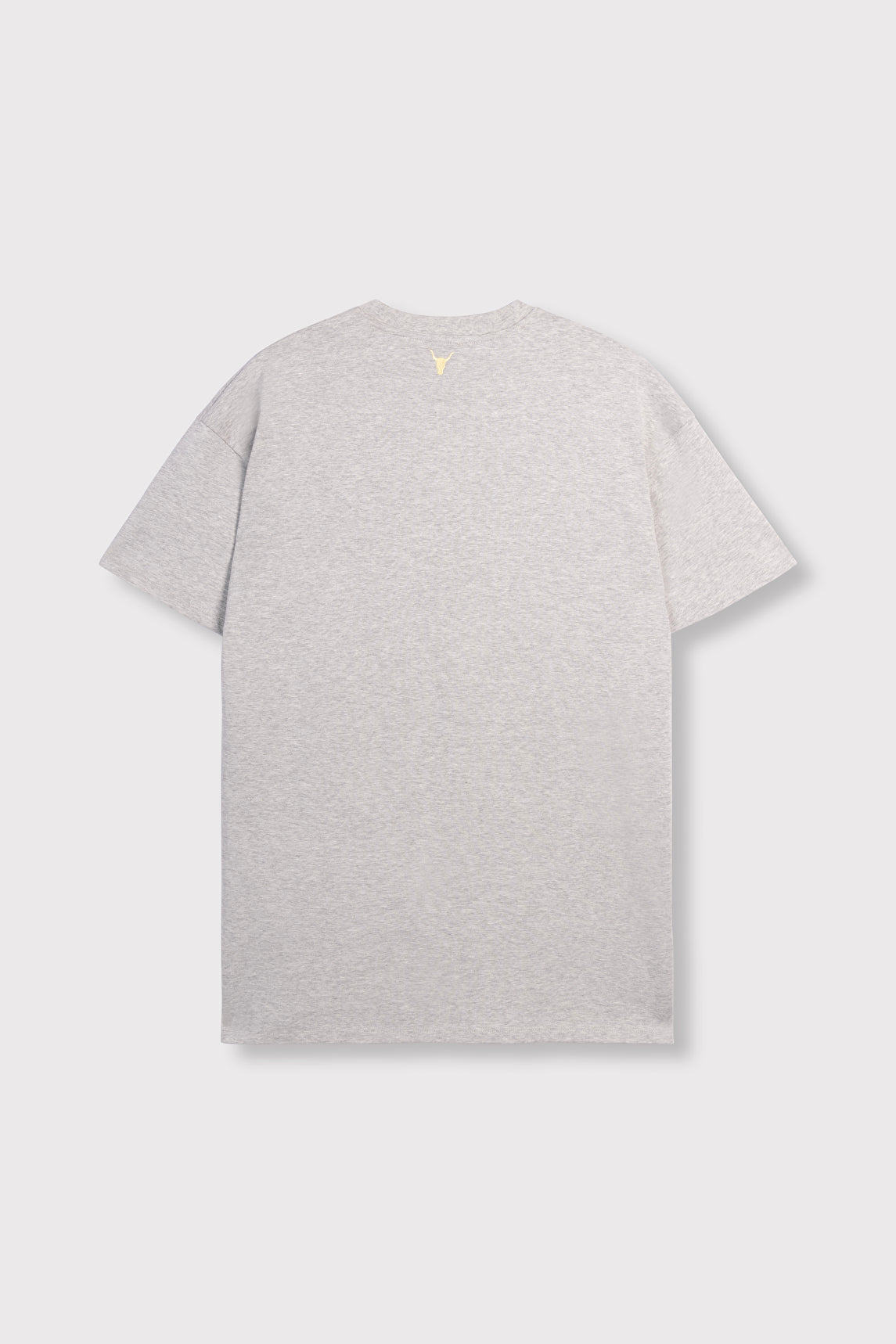 The label t-shirt dress | Soft grey melange