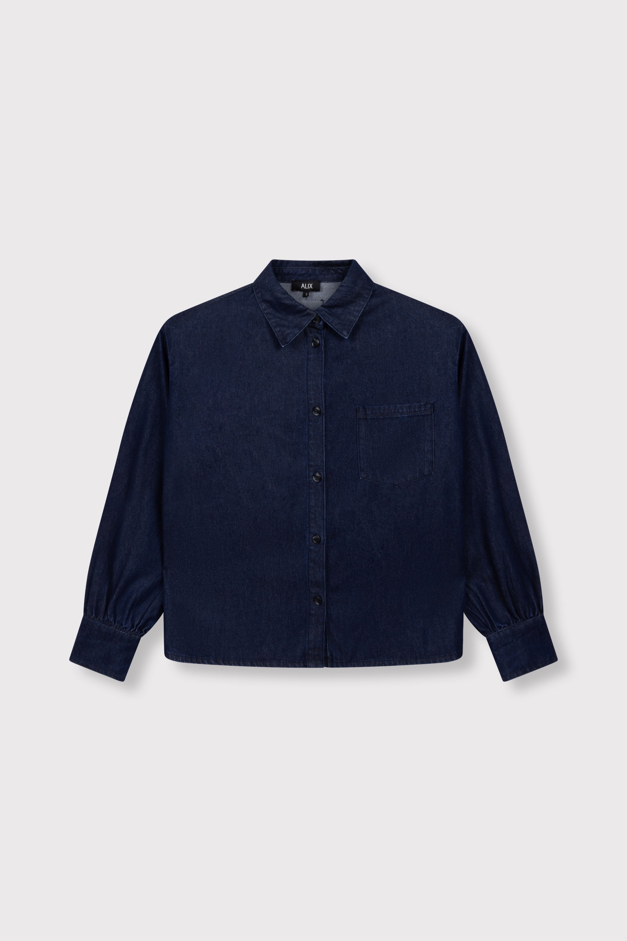 Oversized denim blouse