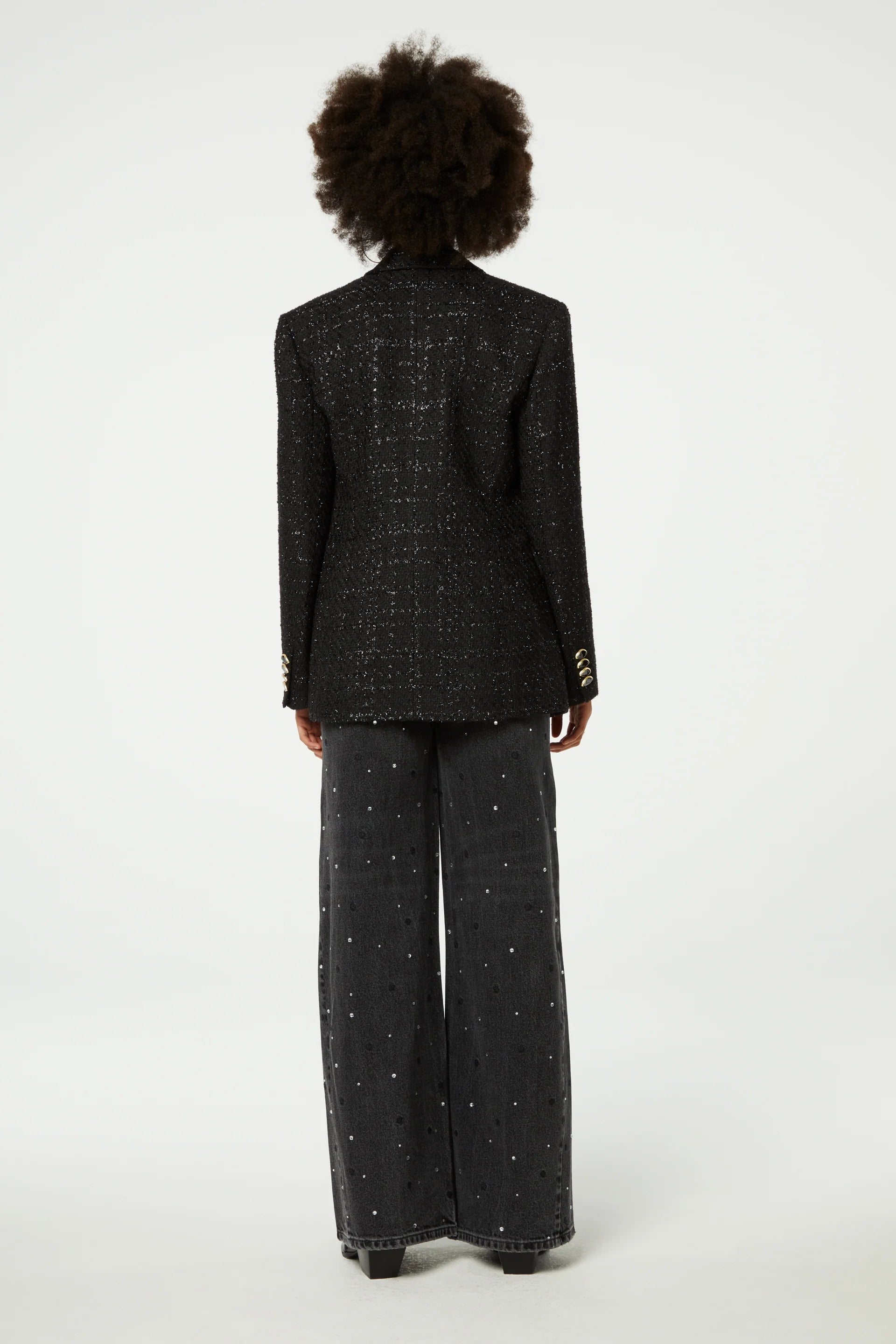 Cher tweed blazer | black