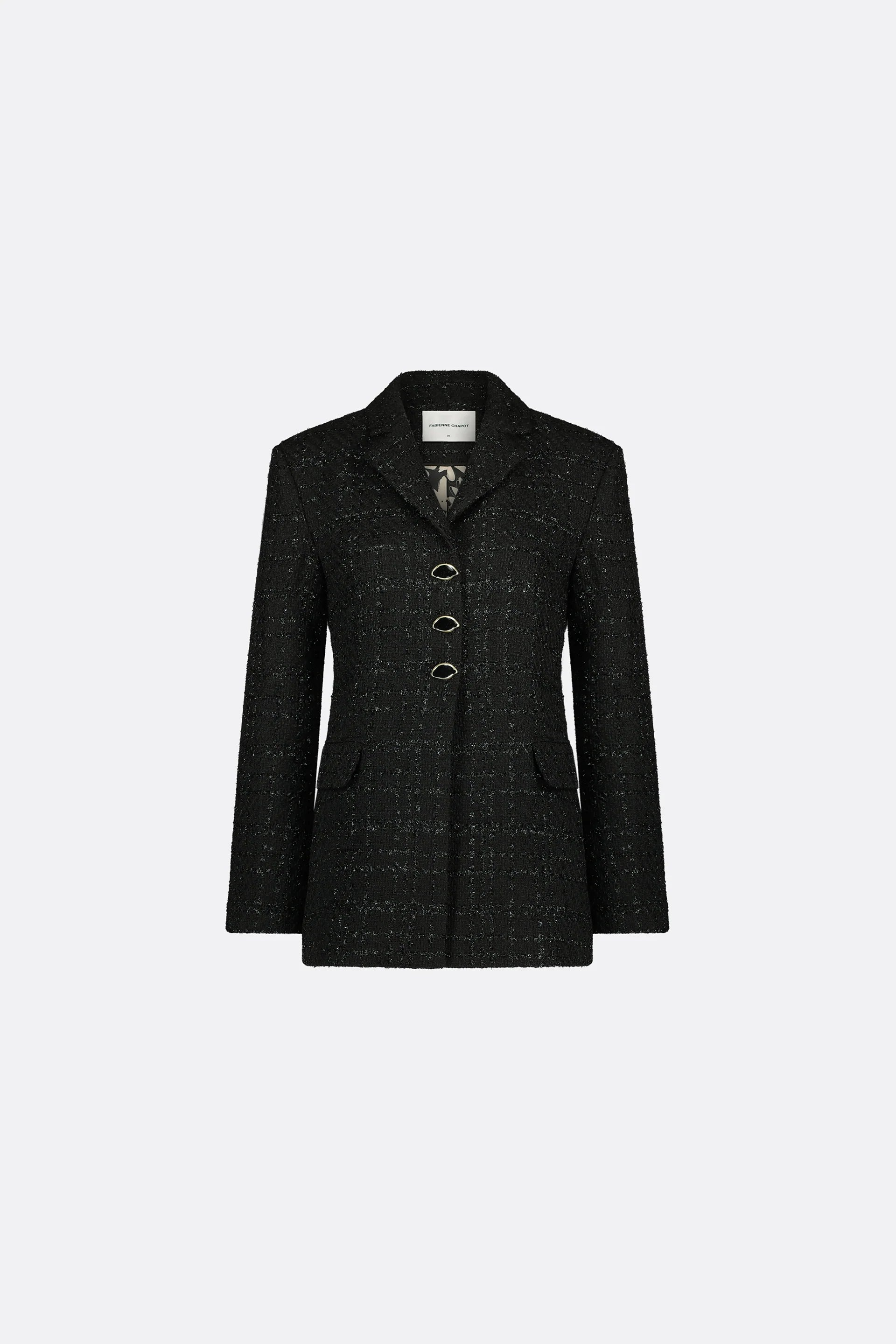 Cher tweed blazer | black