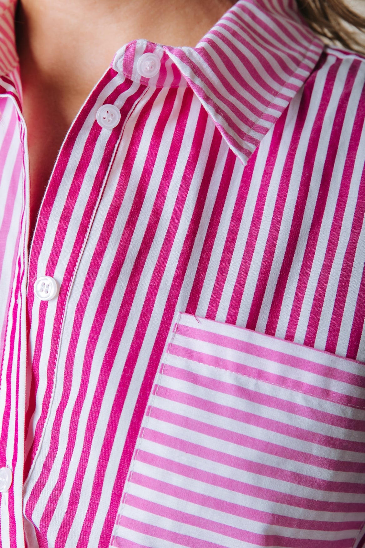Talia striped blouse | pink