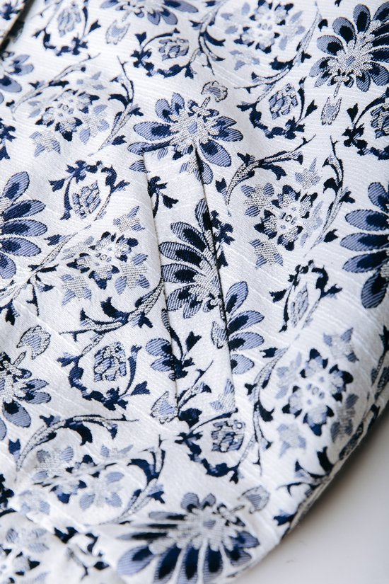 Bente flower jacquard bomber jacket