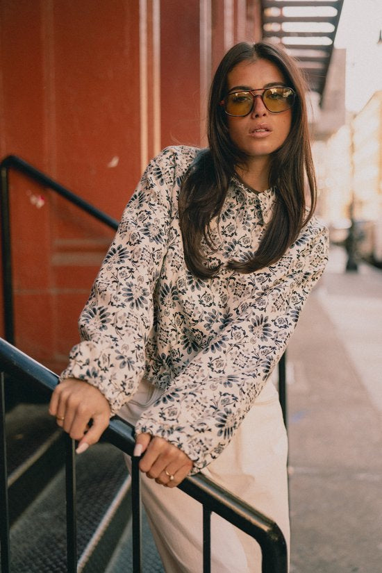 Bente flower jacquard bomber jacket