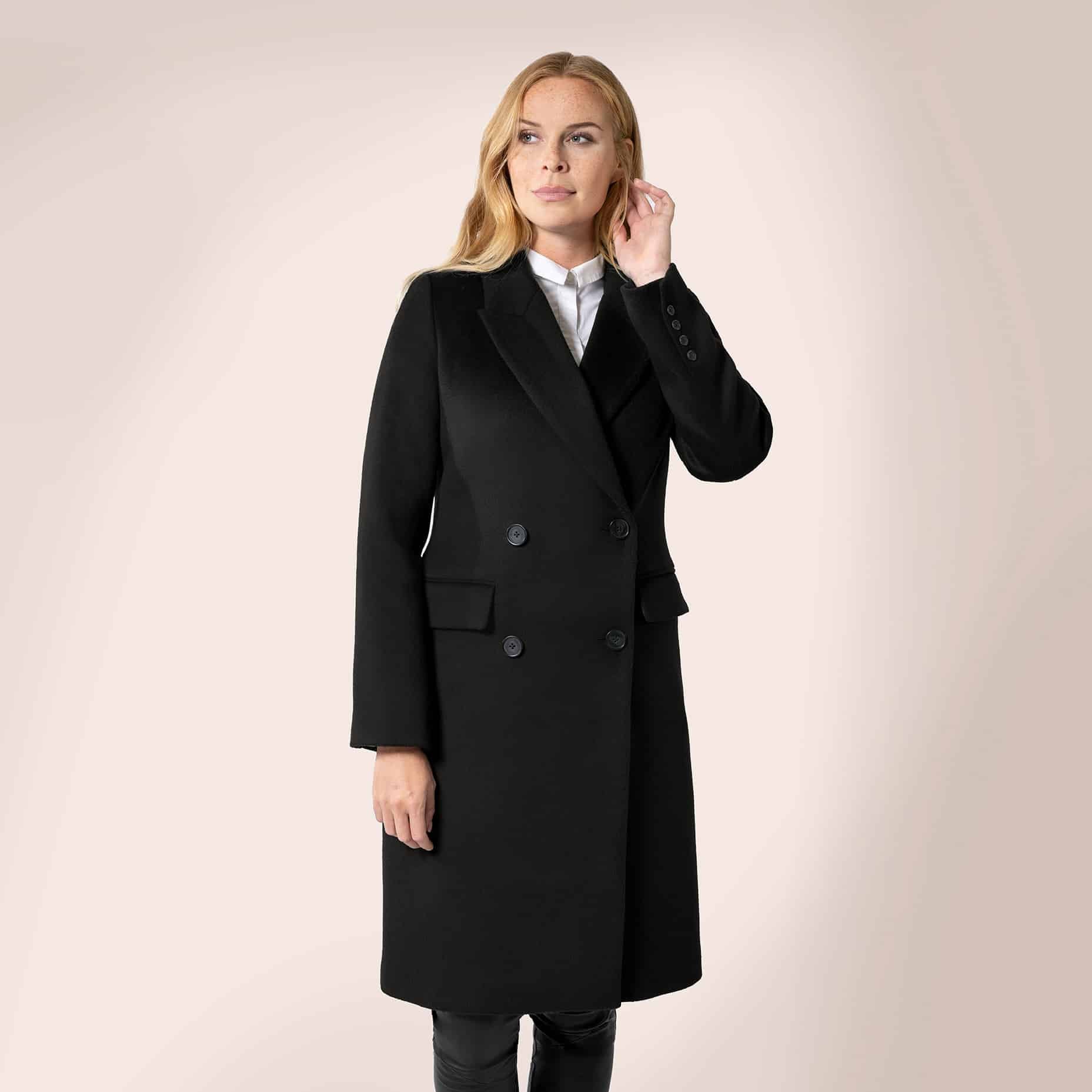 18 Wool blend coat - black