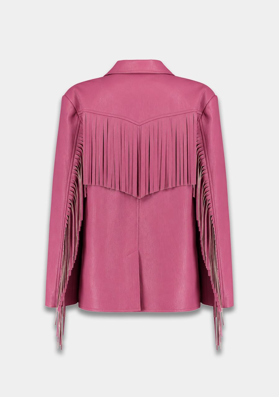 Casey fringe blazer | violet quartz