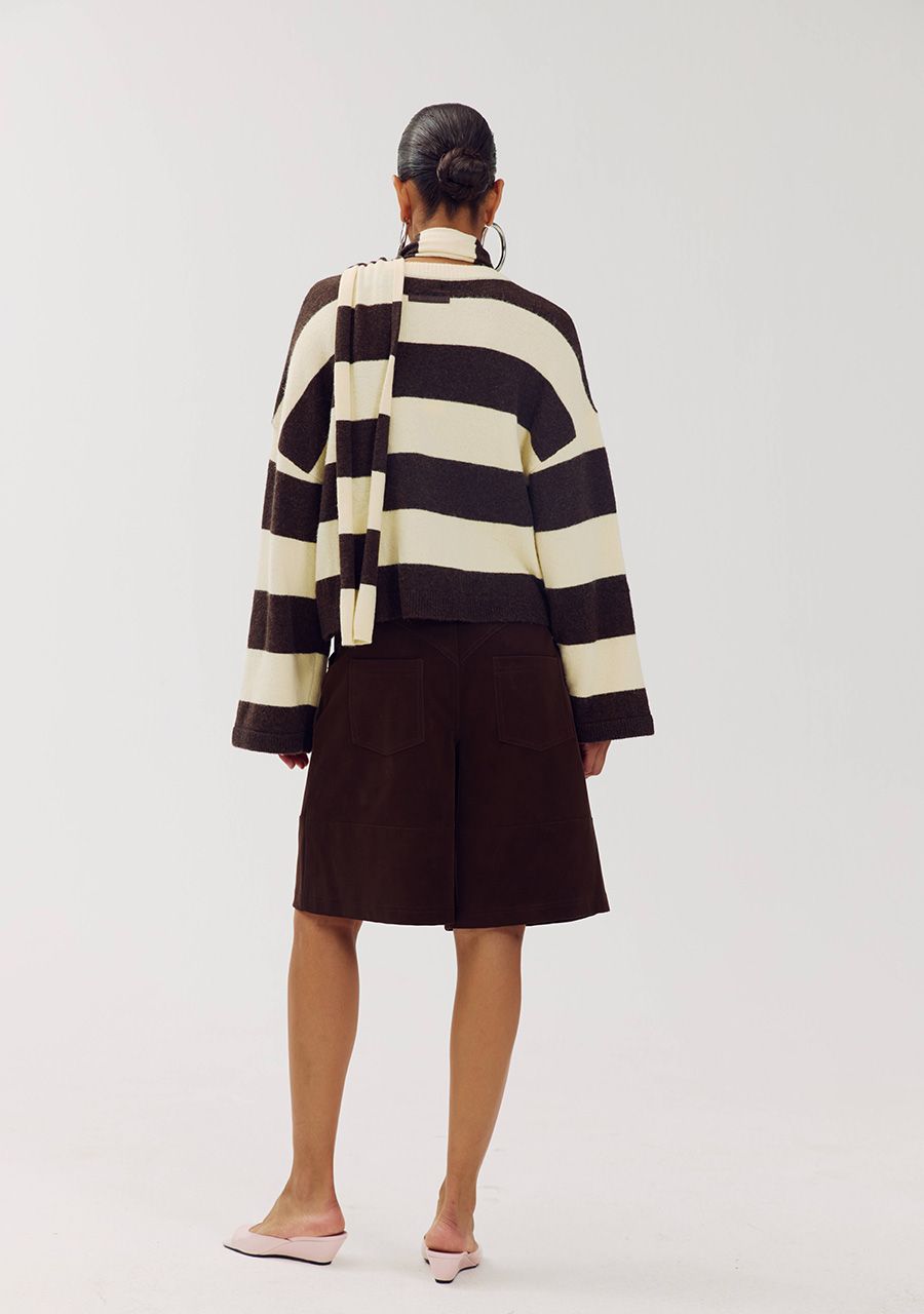 Harper & Yve Vest Indy I Hot Fudge Stripe