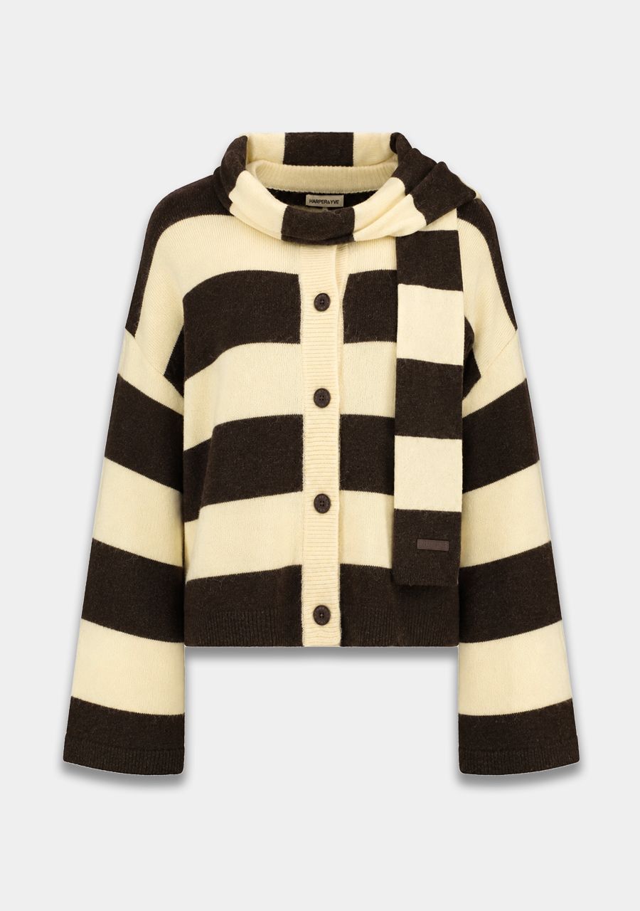 Harper & Yve Vest Indy I Hot Fudge Stripe