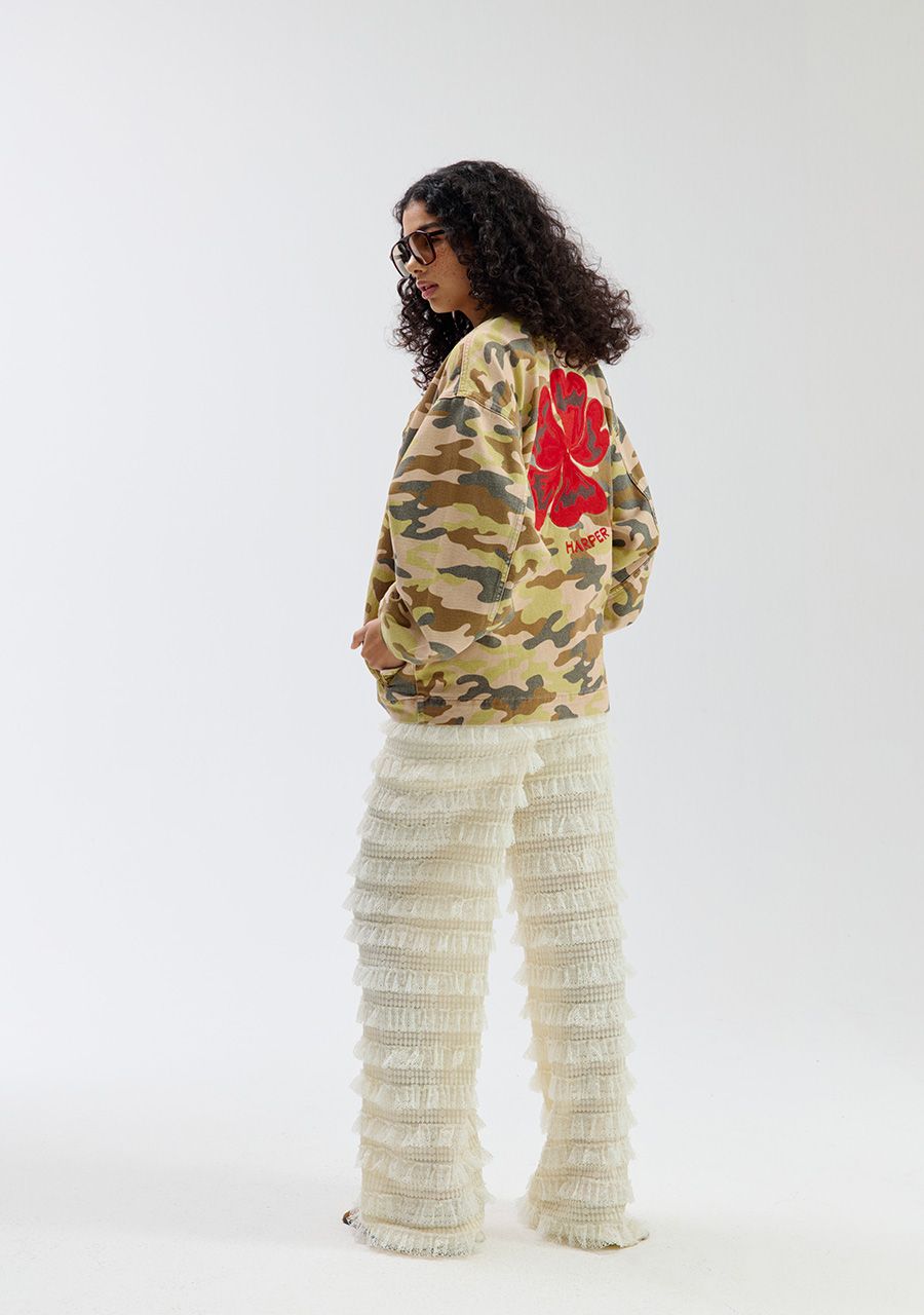 Lo ruffle pants | almond oil