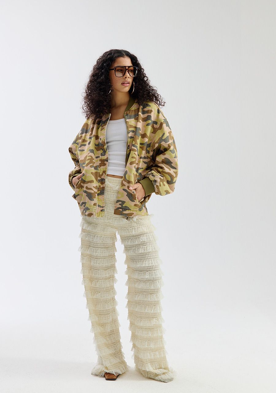 Lo ruffle pants | almond oil