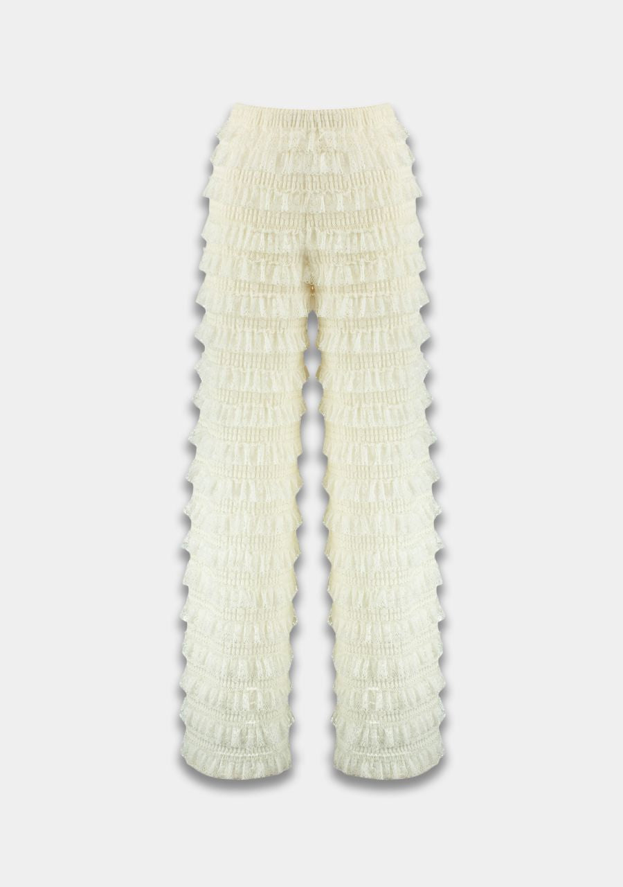 Lo ruffle pants | almond oil