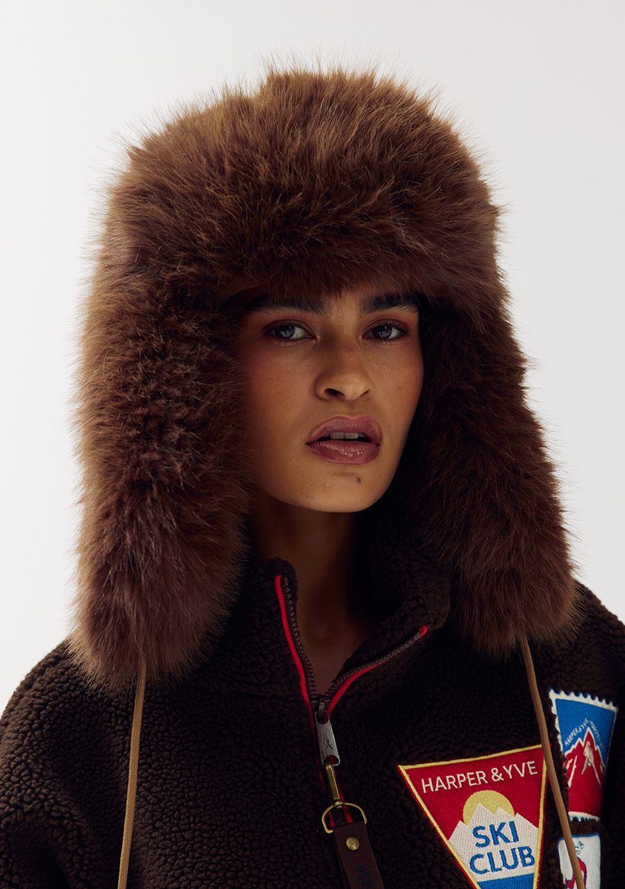 Skyler fake fur hat I Chocolate Martini