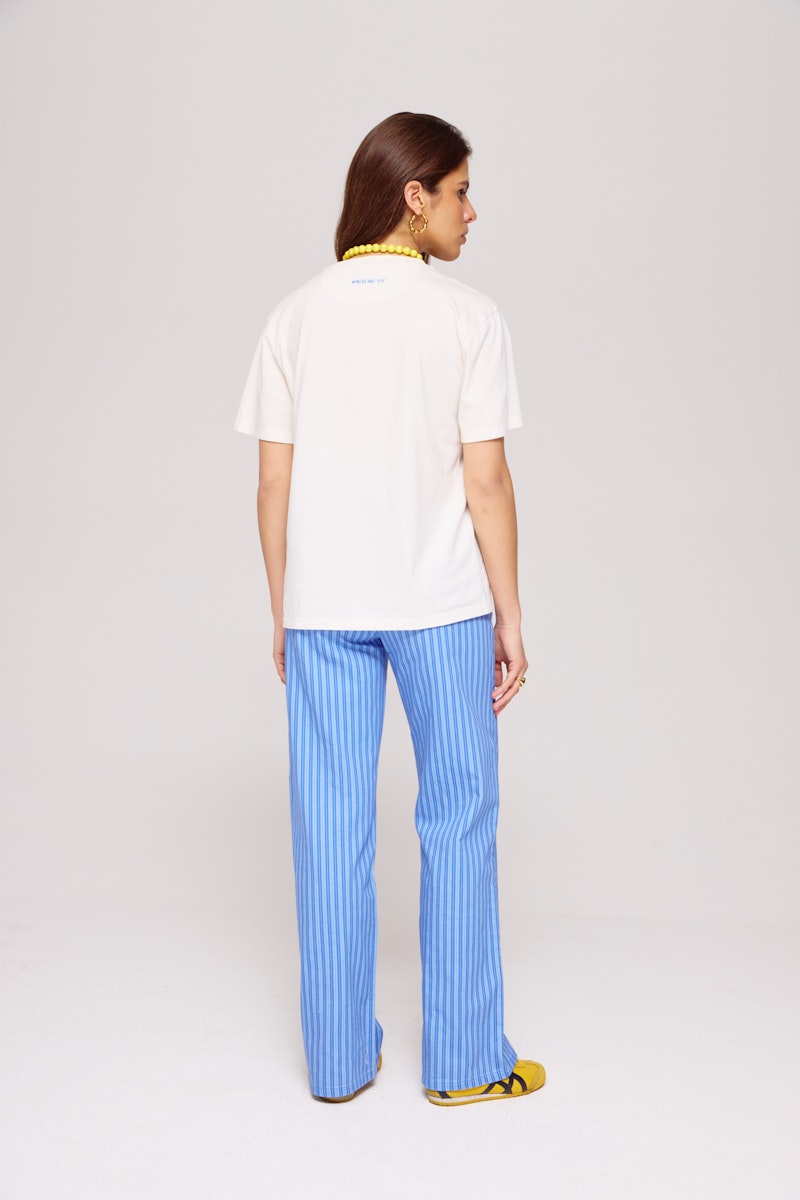 Pink Fish t-shirt | ecru