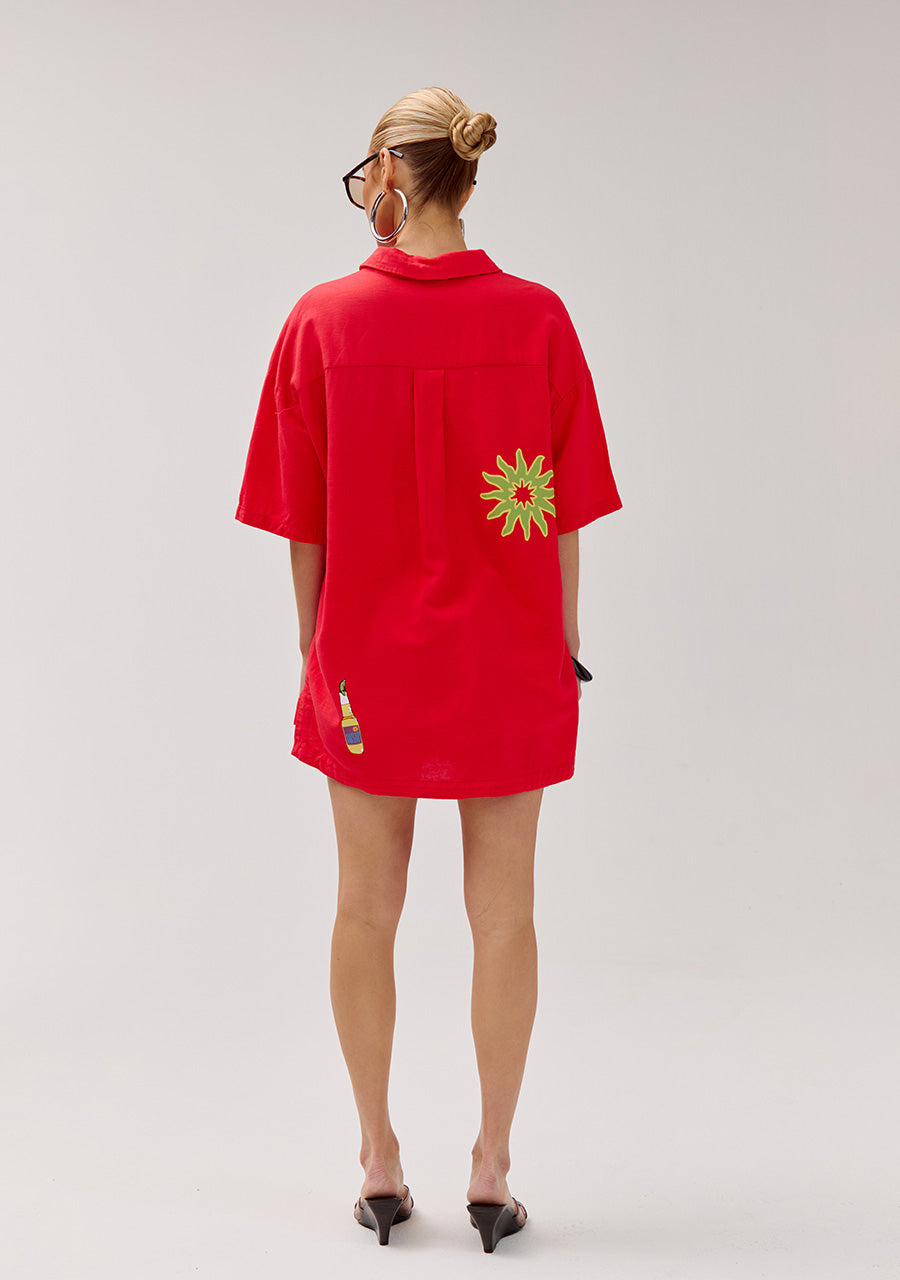 Tessa shirt | Poppy red