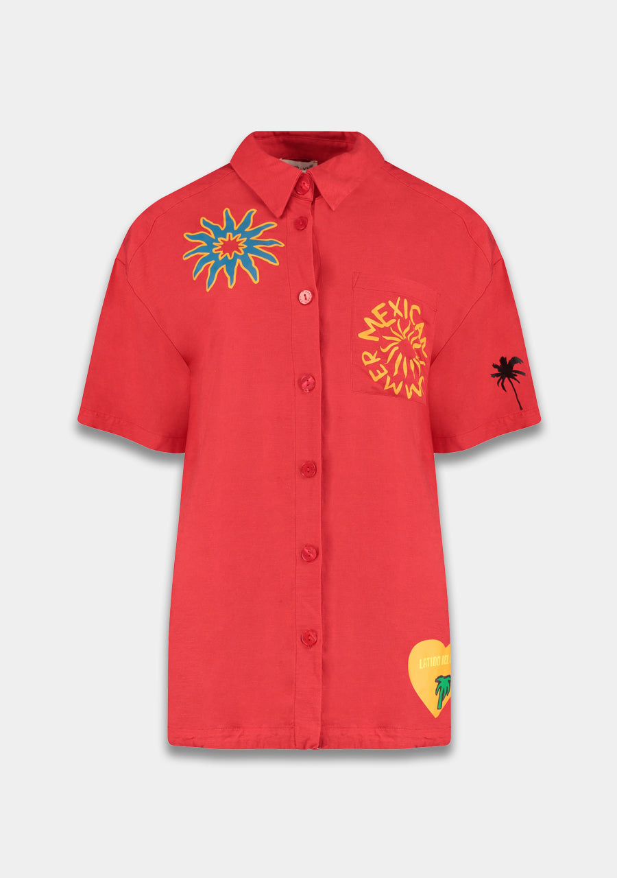 Tessa shirt | Poppy red