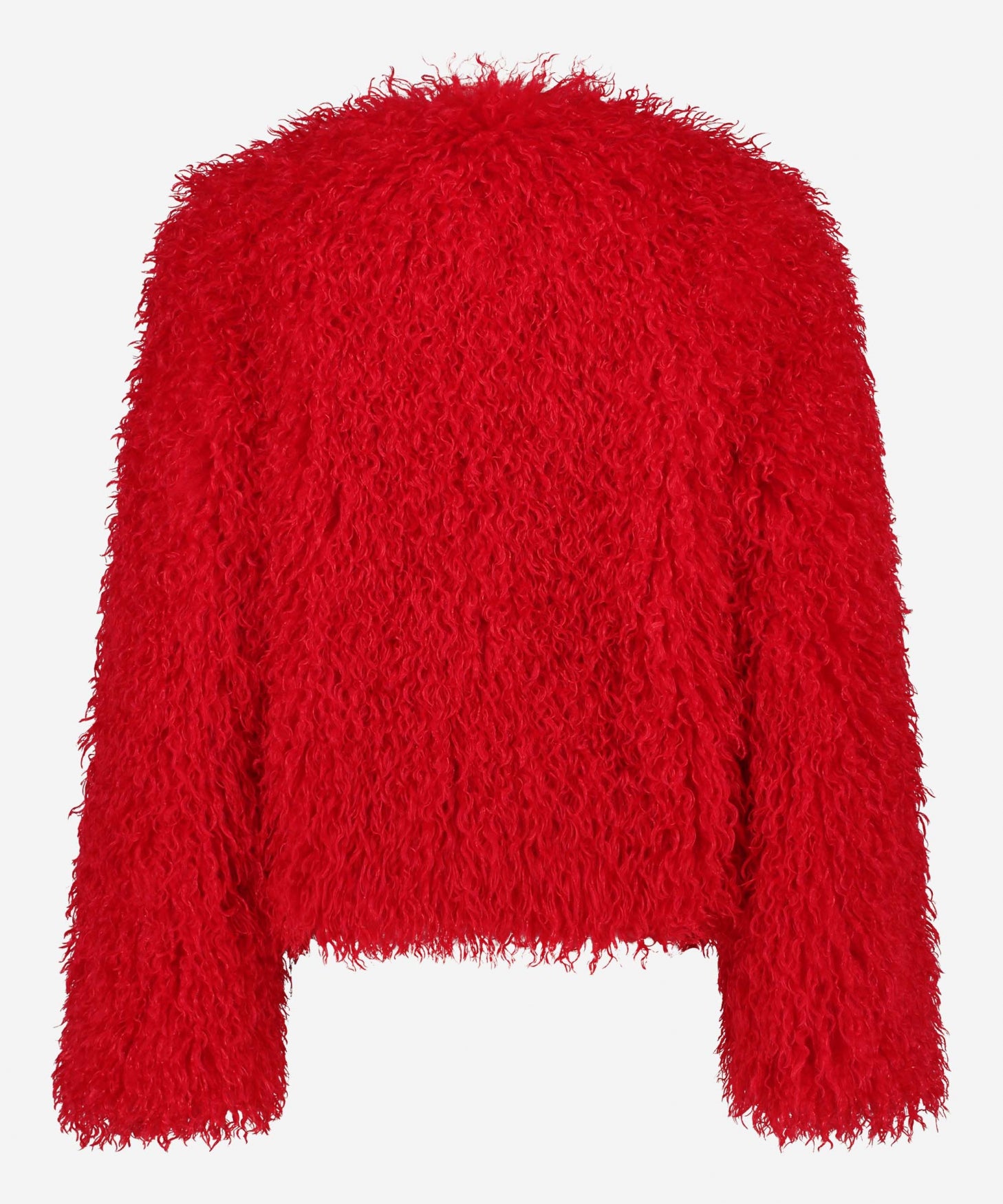 Juno faux fur red bomb jacket