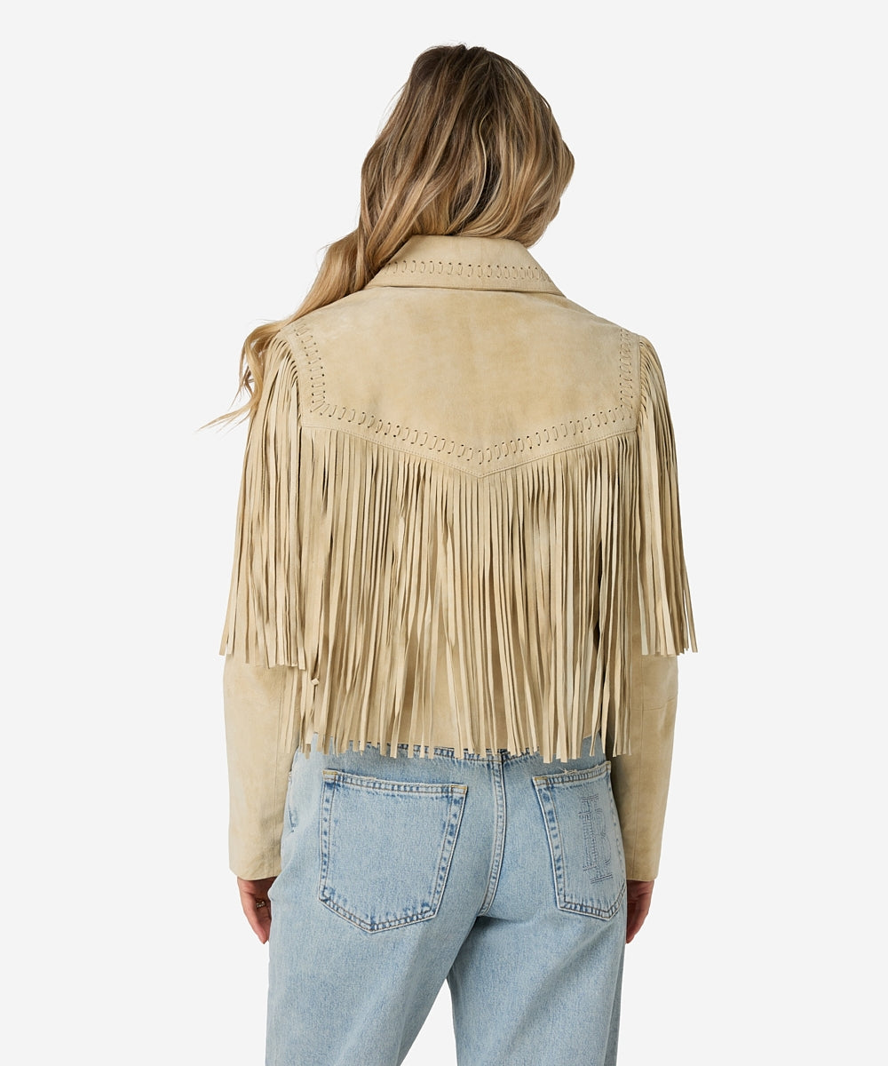 Joyce suede jacket beige