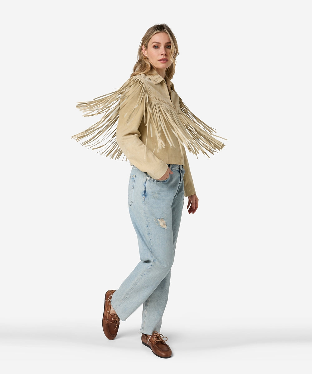 Joyce suede jacket beige