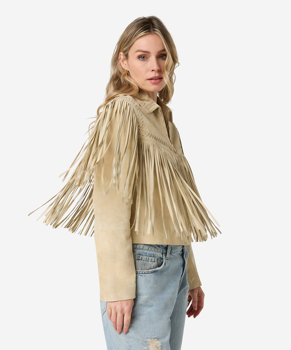 Joyce suede jacket beige