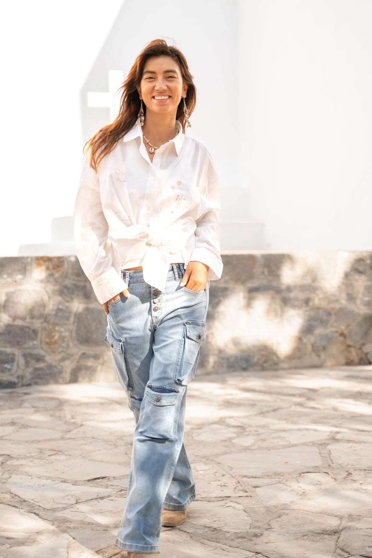 Sombra embroidery blouse