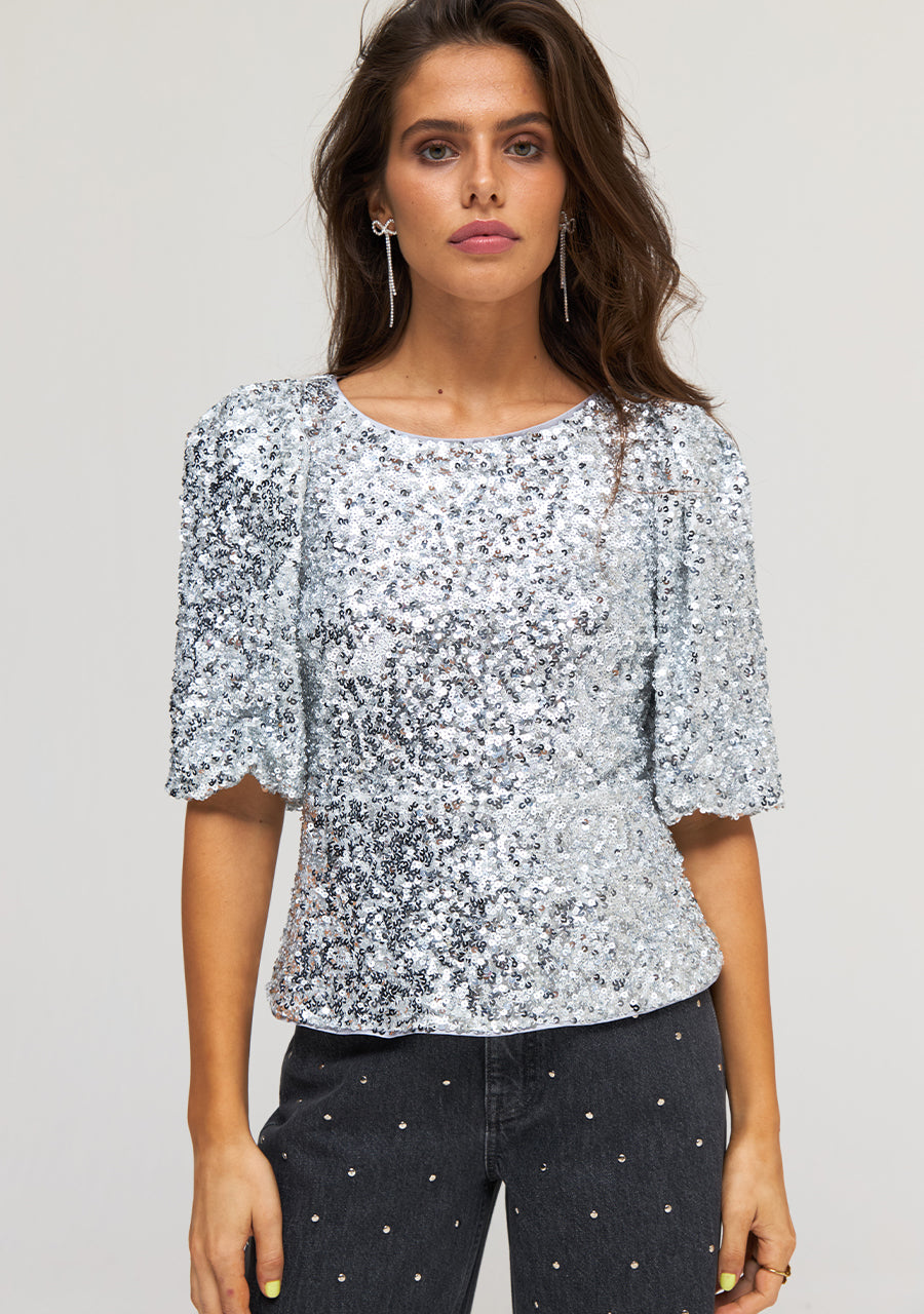 Marsja sequin top | silver