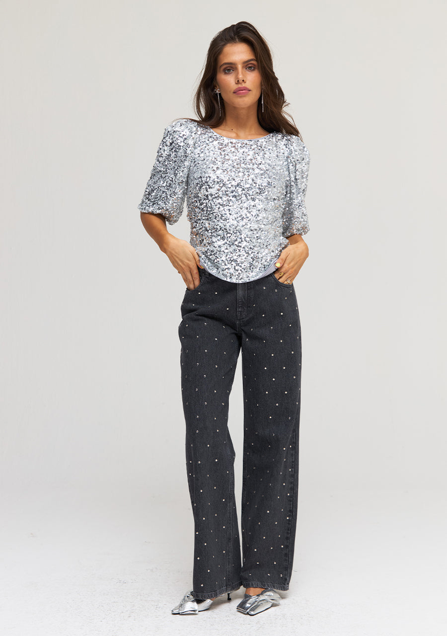 Marsja sequin top | silver