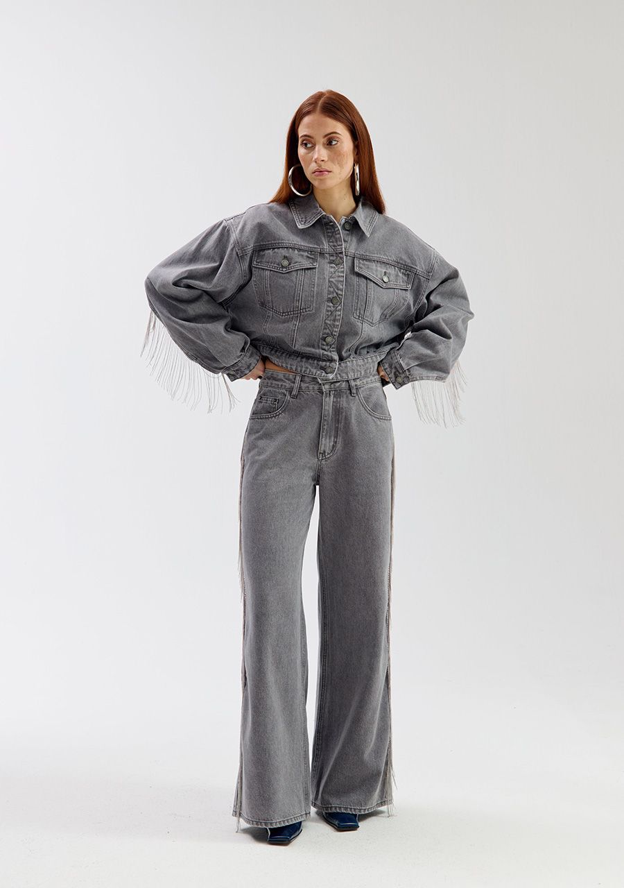 Mayro denim pants | grey