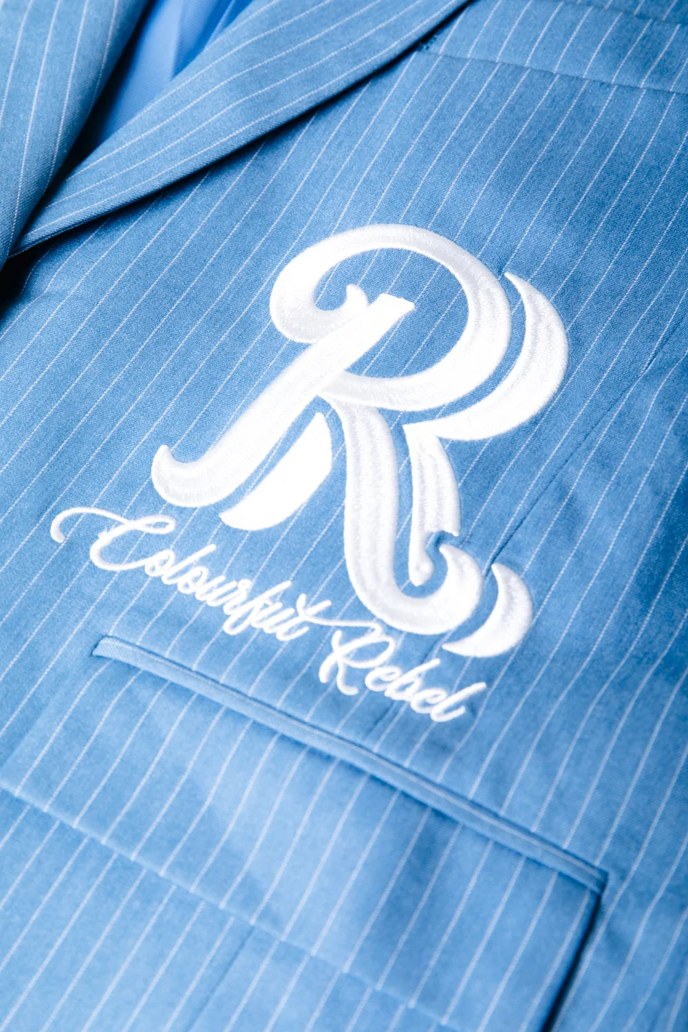 Jesra pinstripe blazer | patch blazer