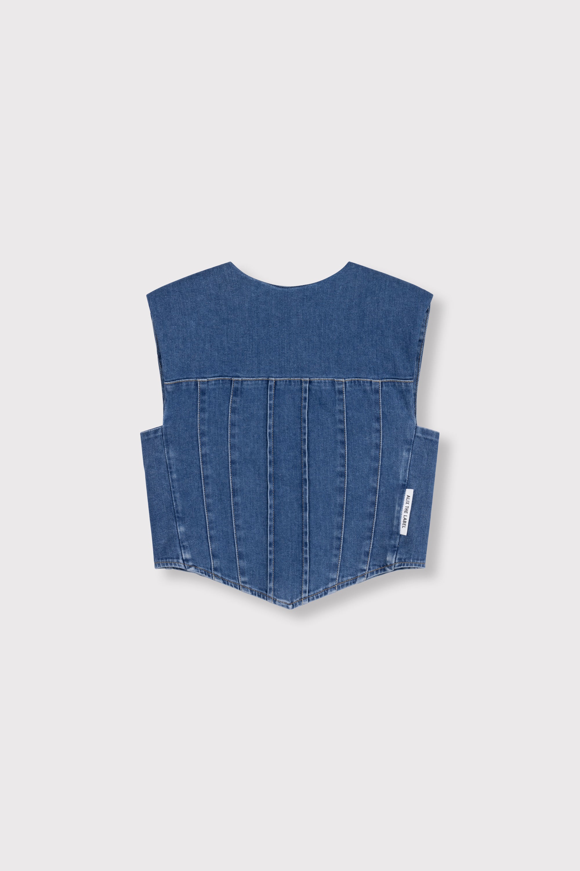 Denim corset top