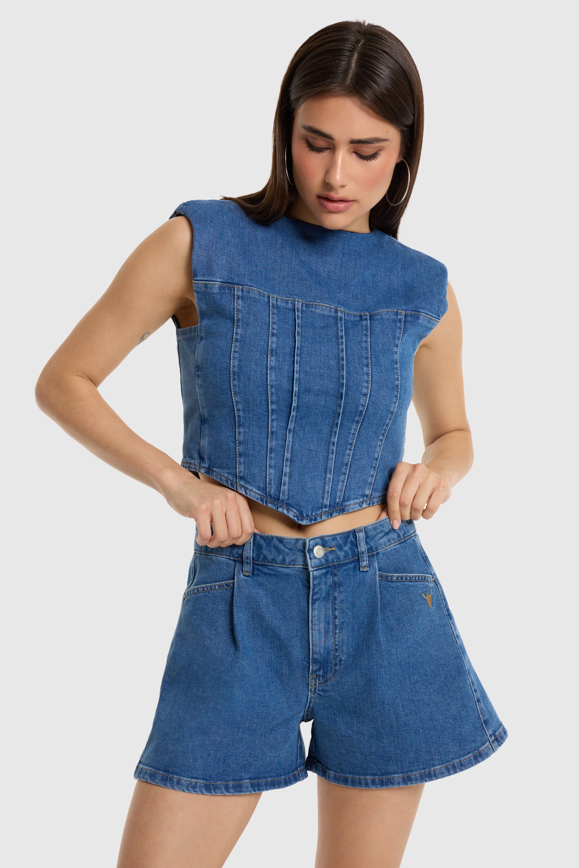 Denim shorts