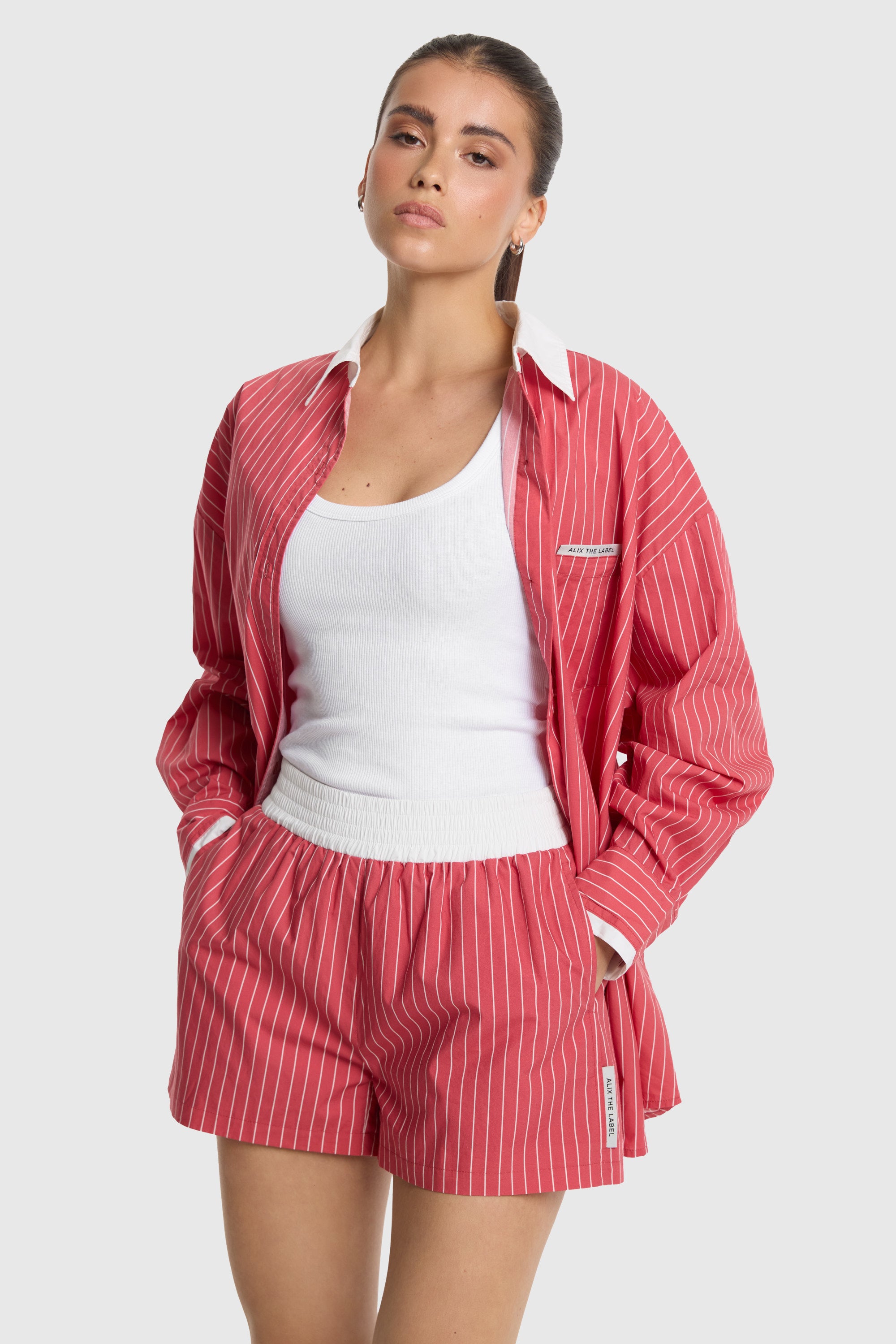 Oversized striped blouse