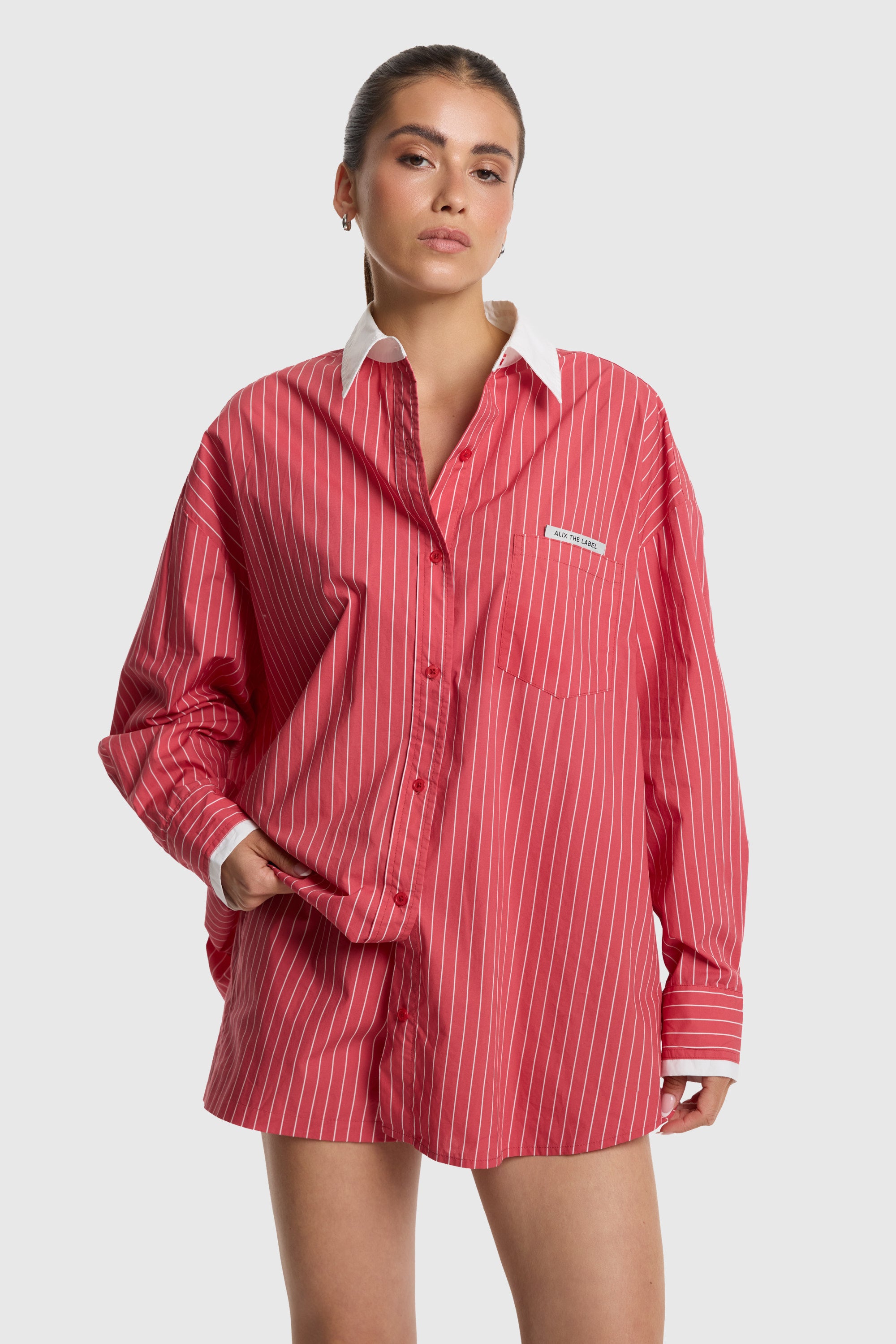 Oversized striped blouse