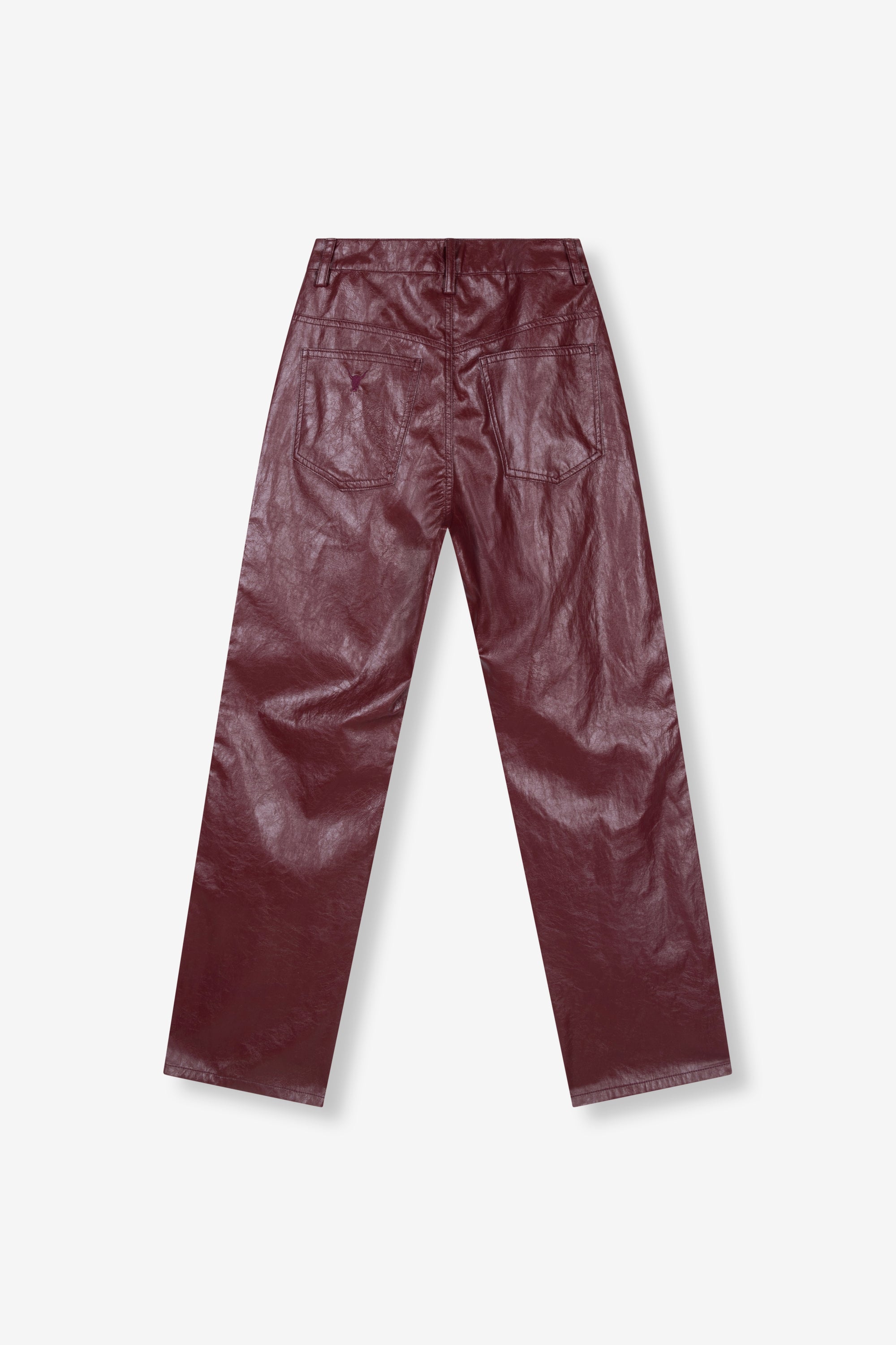 Faux leather pants | bordeaux
