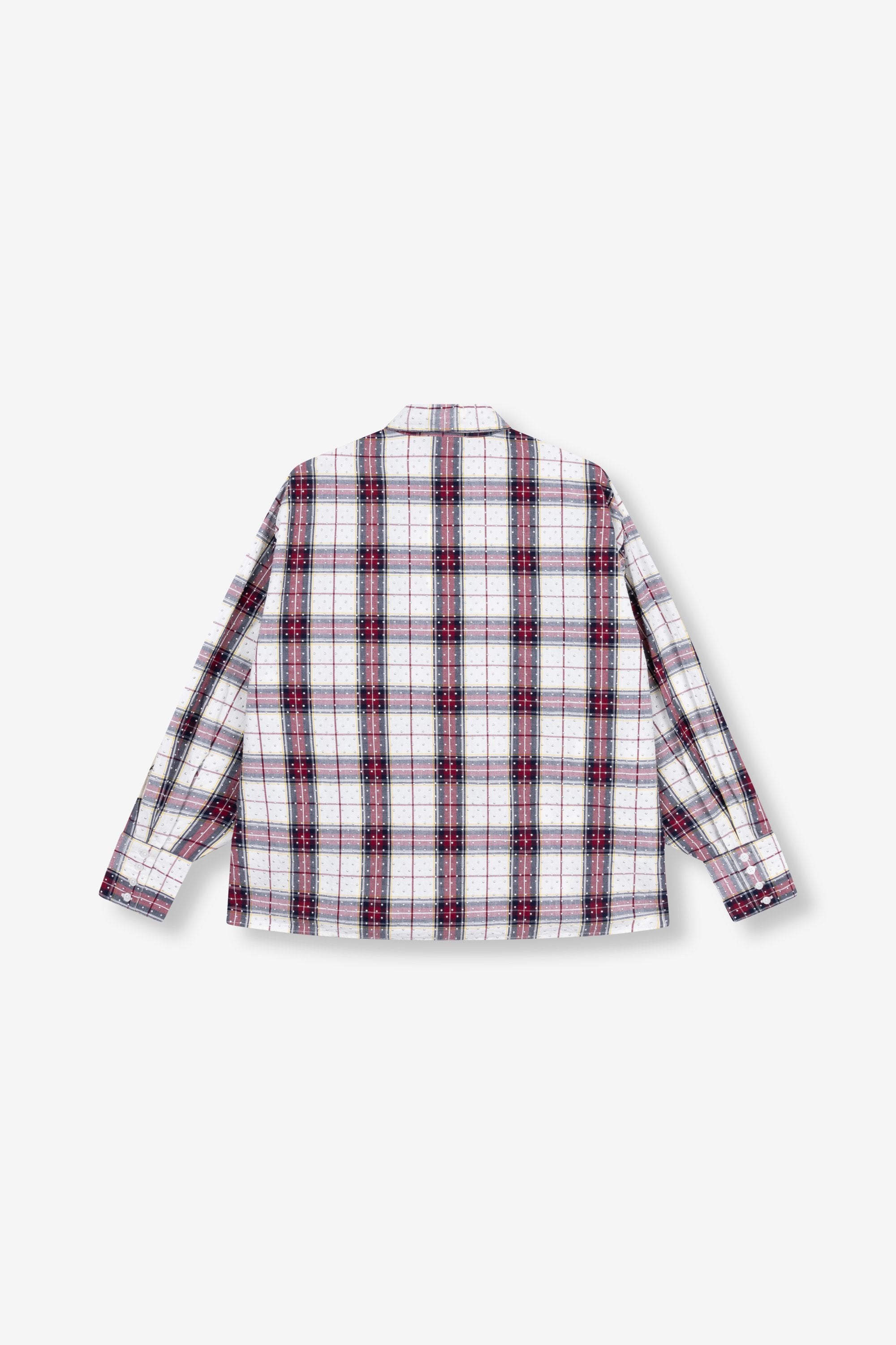 Studded oversized check blouse