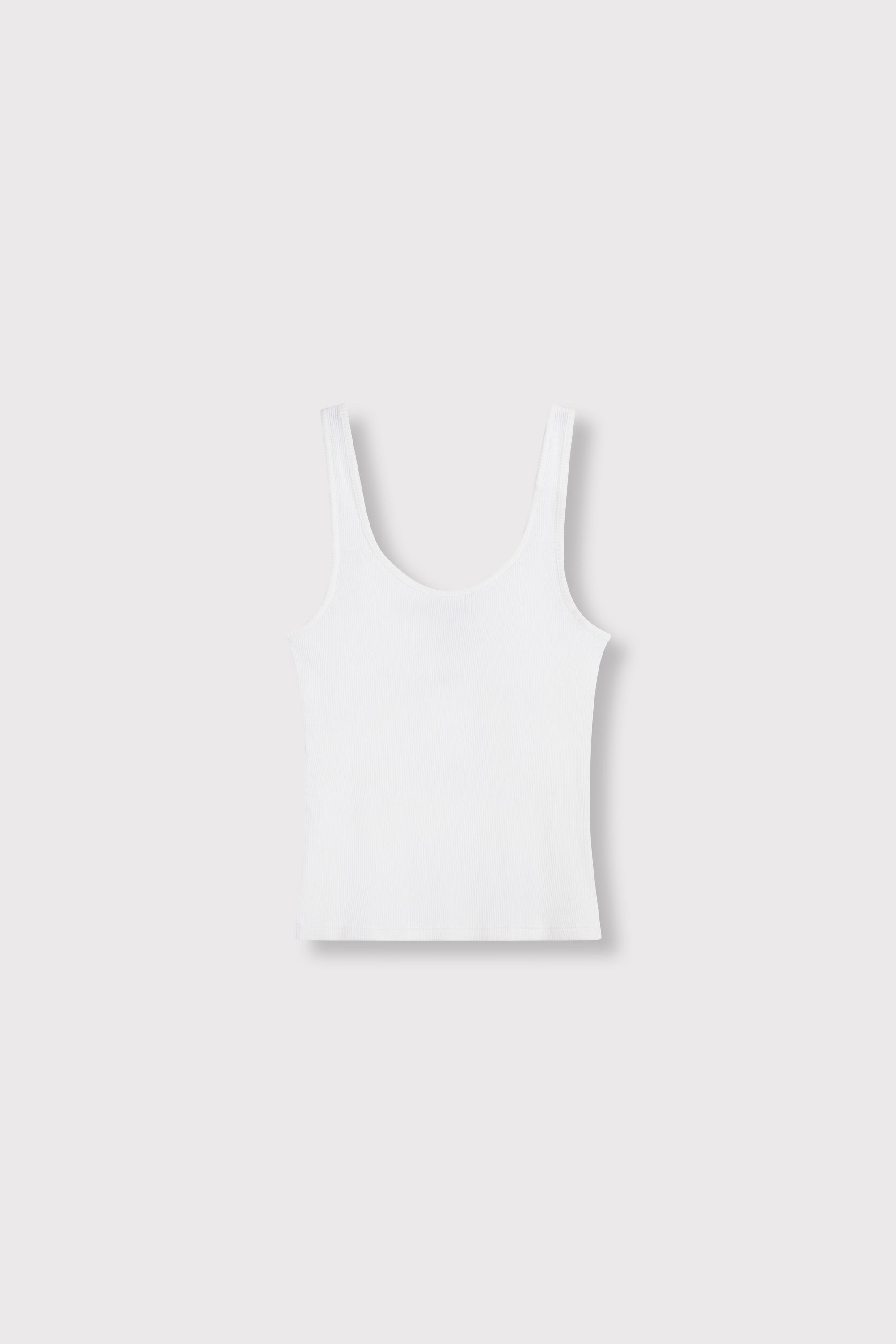 Knitted rib tanktop | soft white