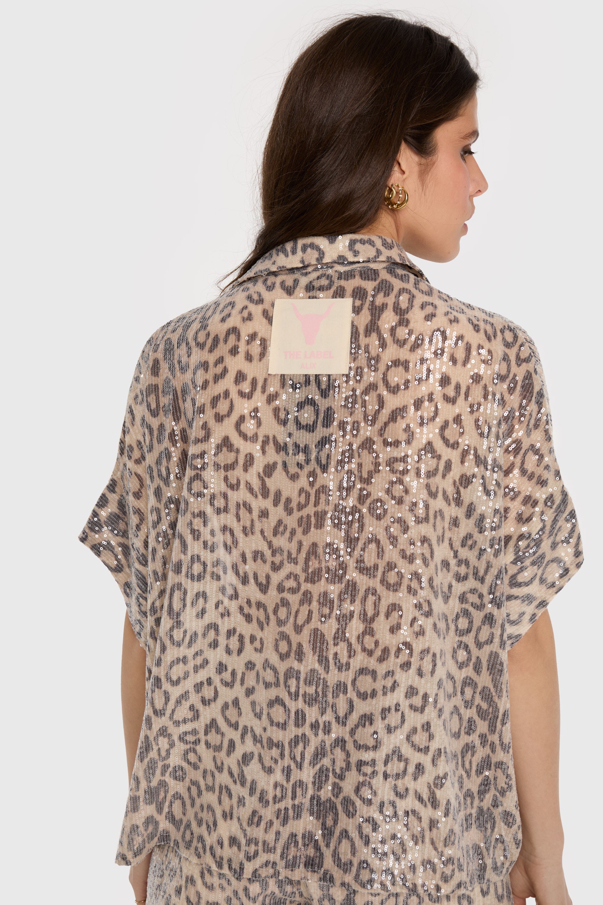 Animal sequin blouse