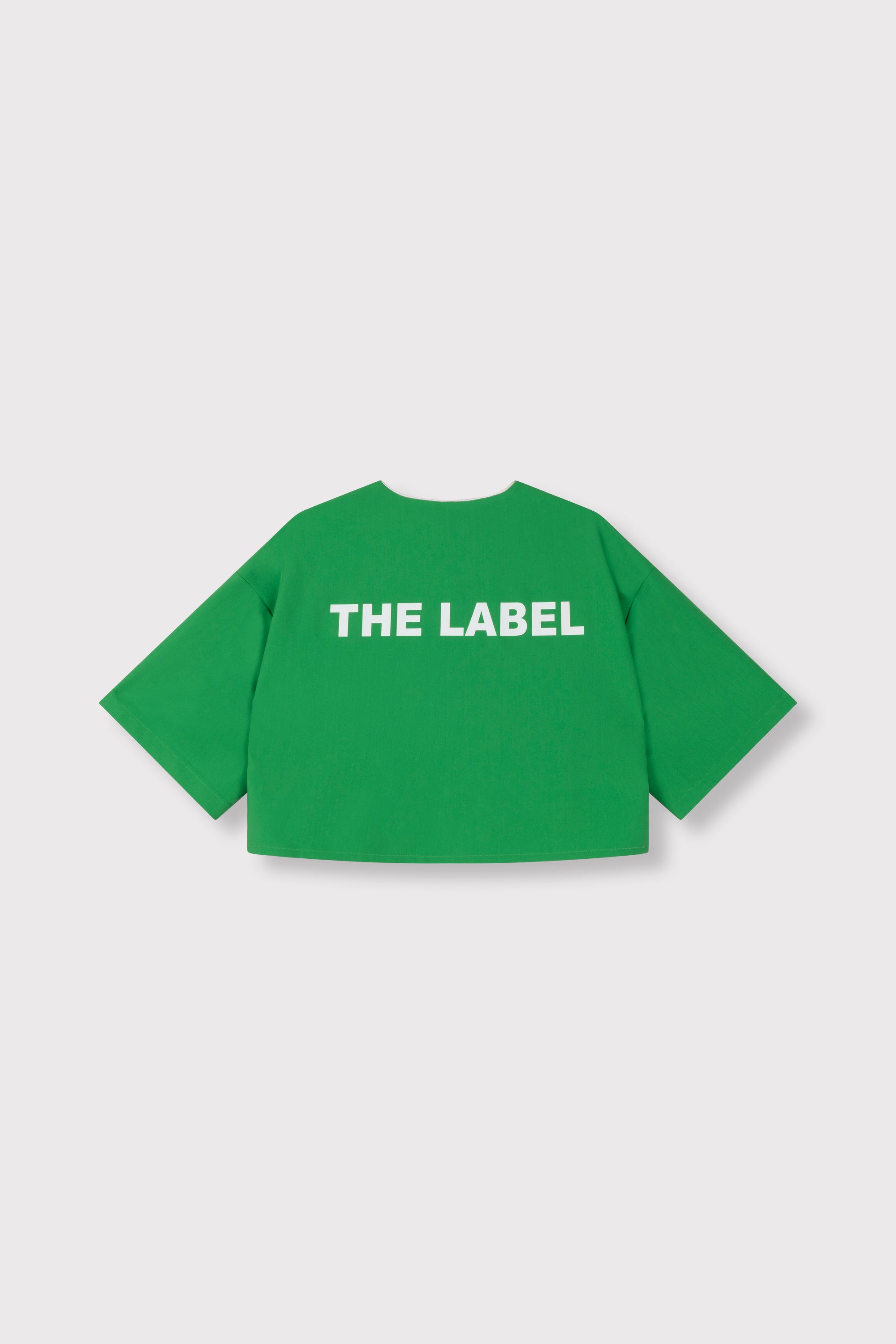 Cropped baseball shirt | bright green