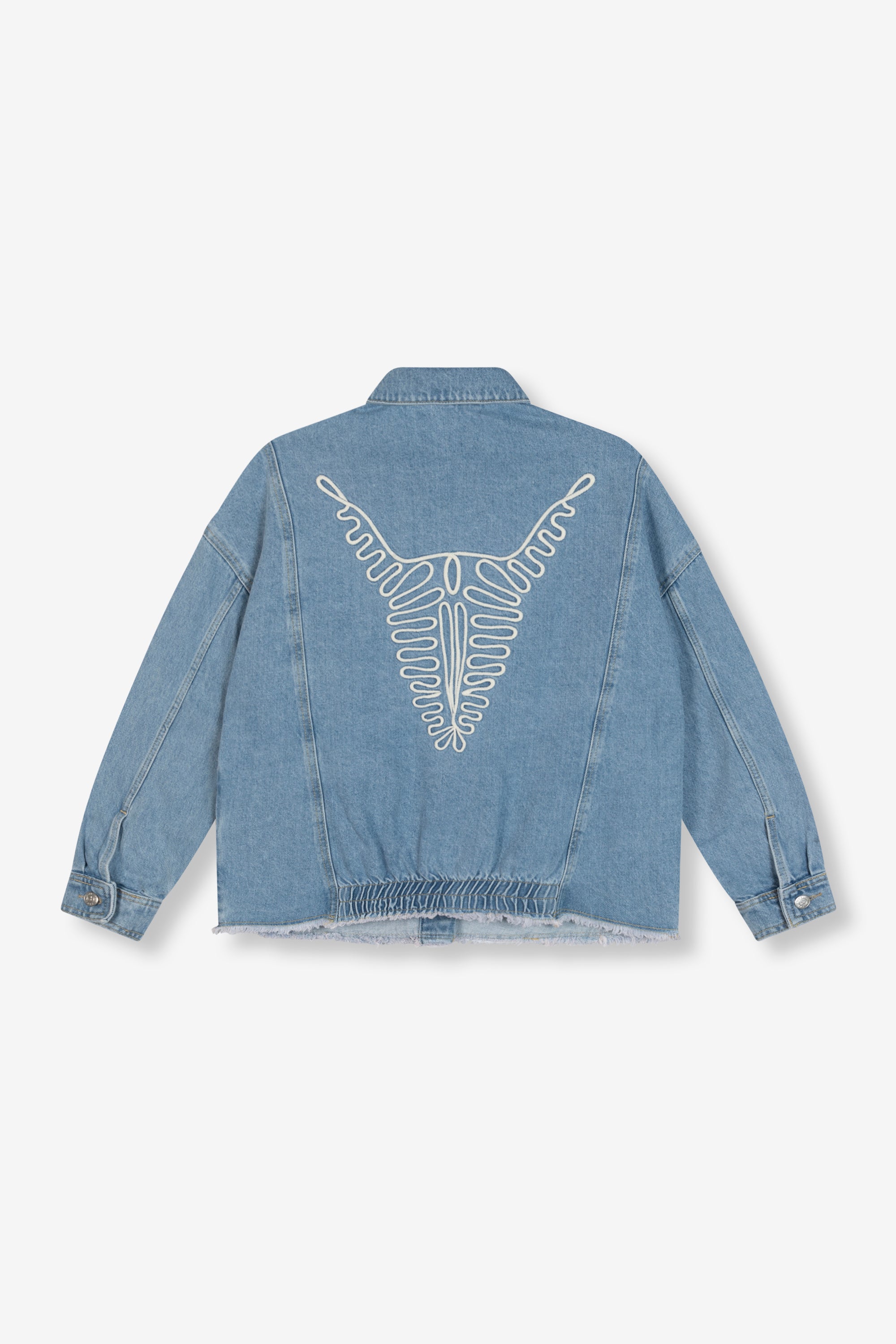 Denim jacket blue bull embroidery