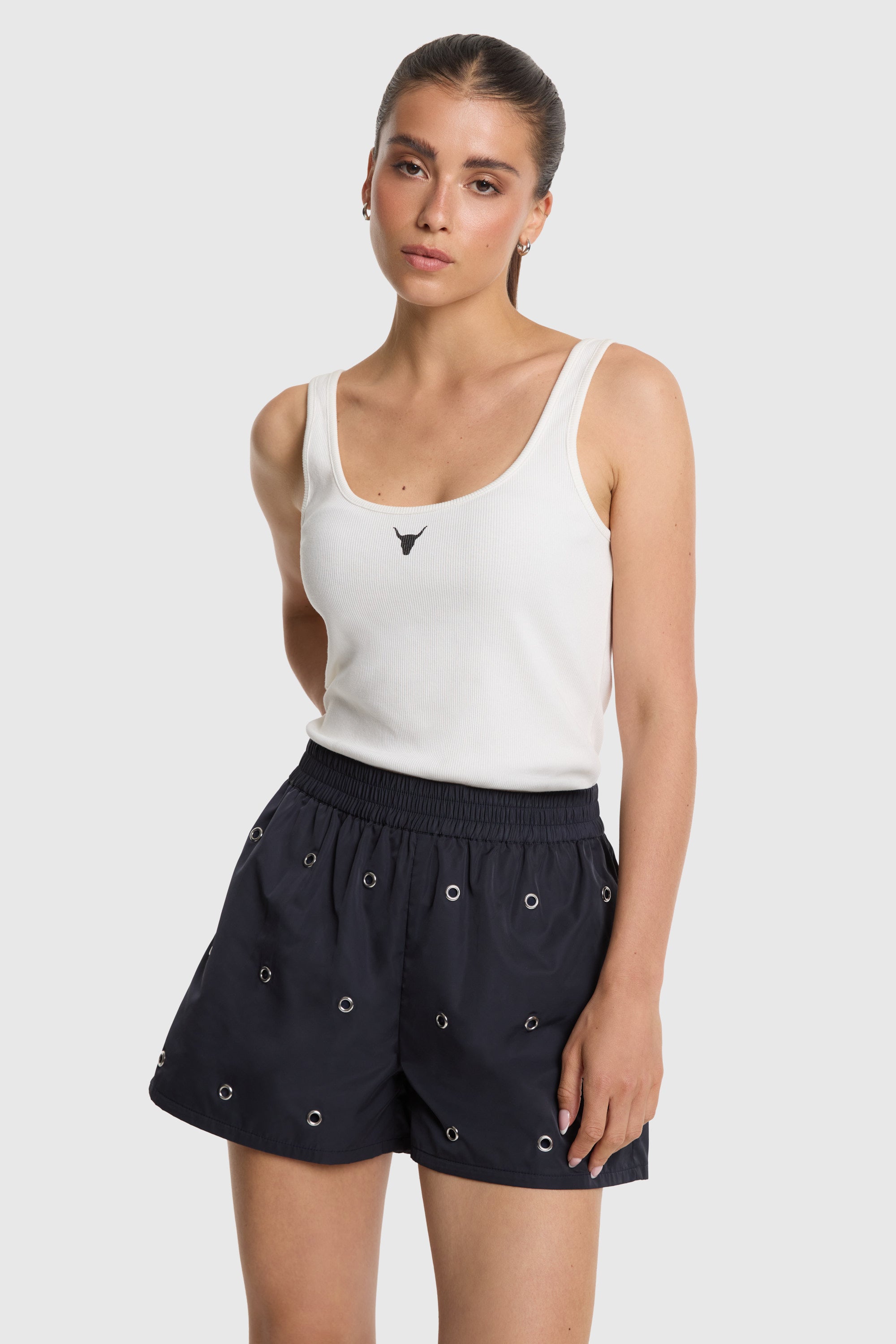 Eyelet shorts | navy