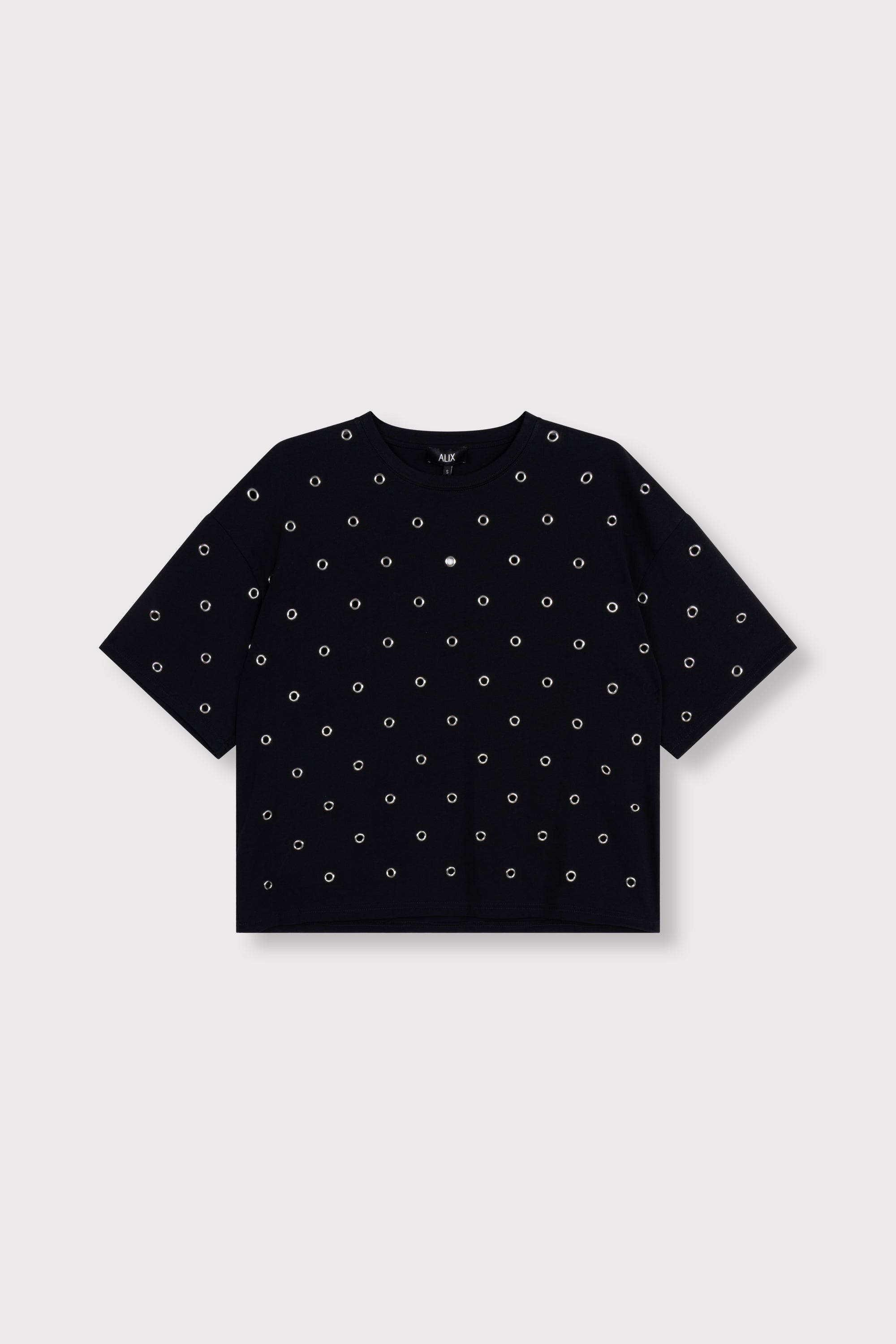 Eyelet t-shirt | black