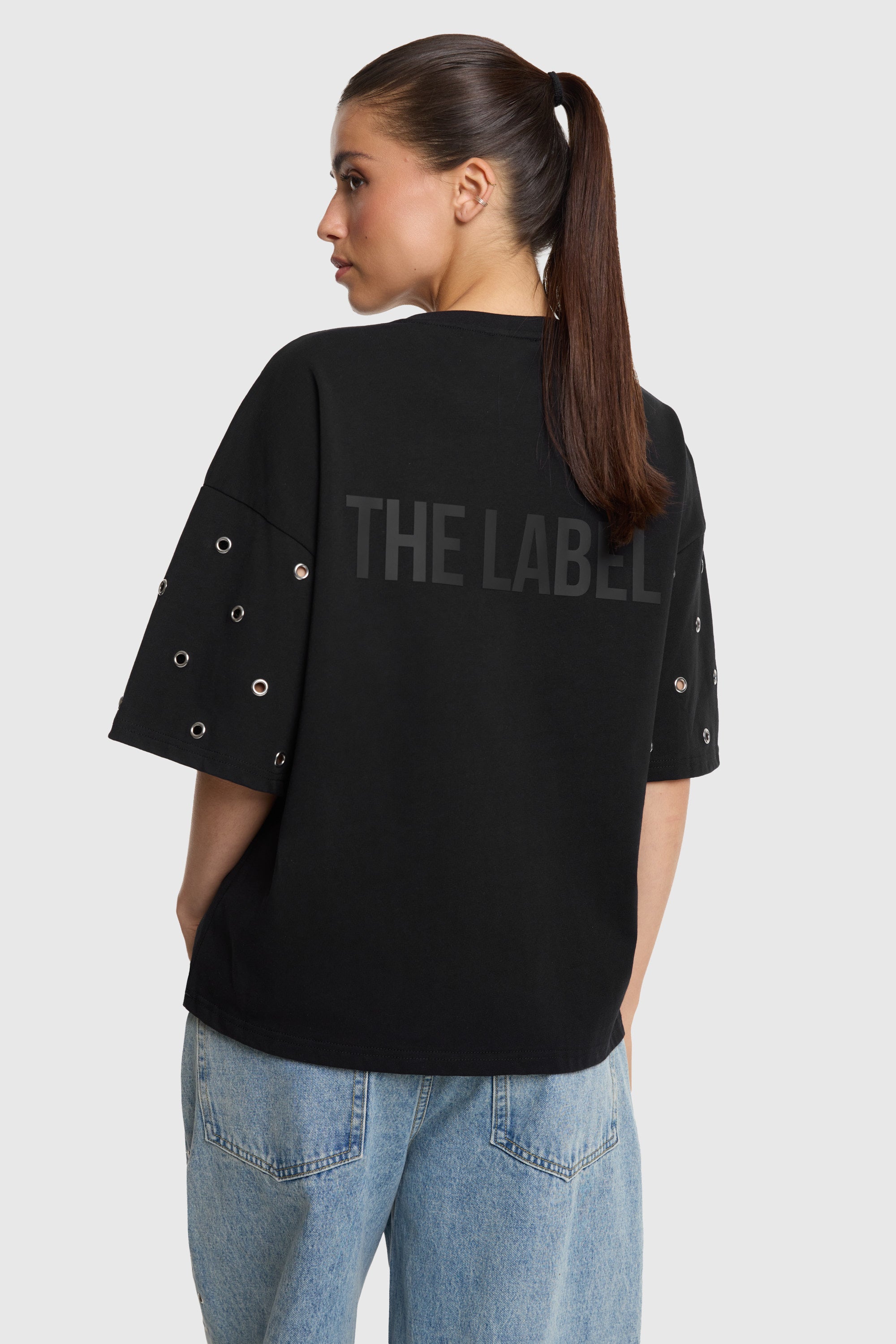 Eyelet t-shirt | black