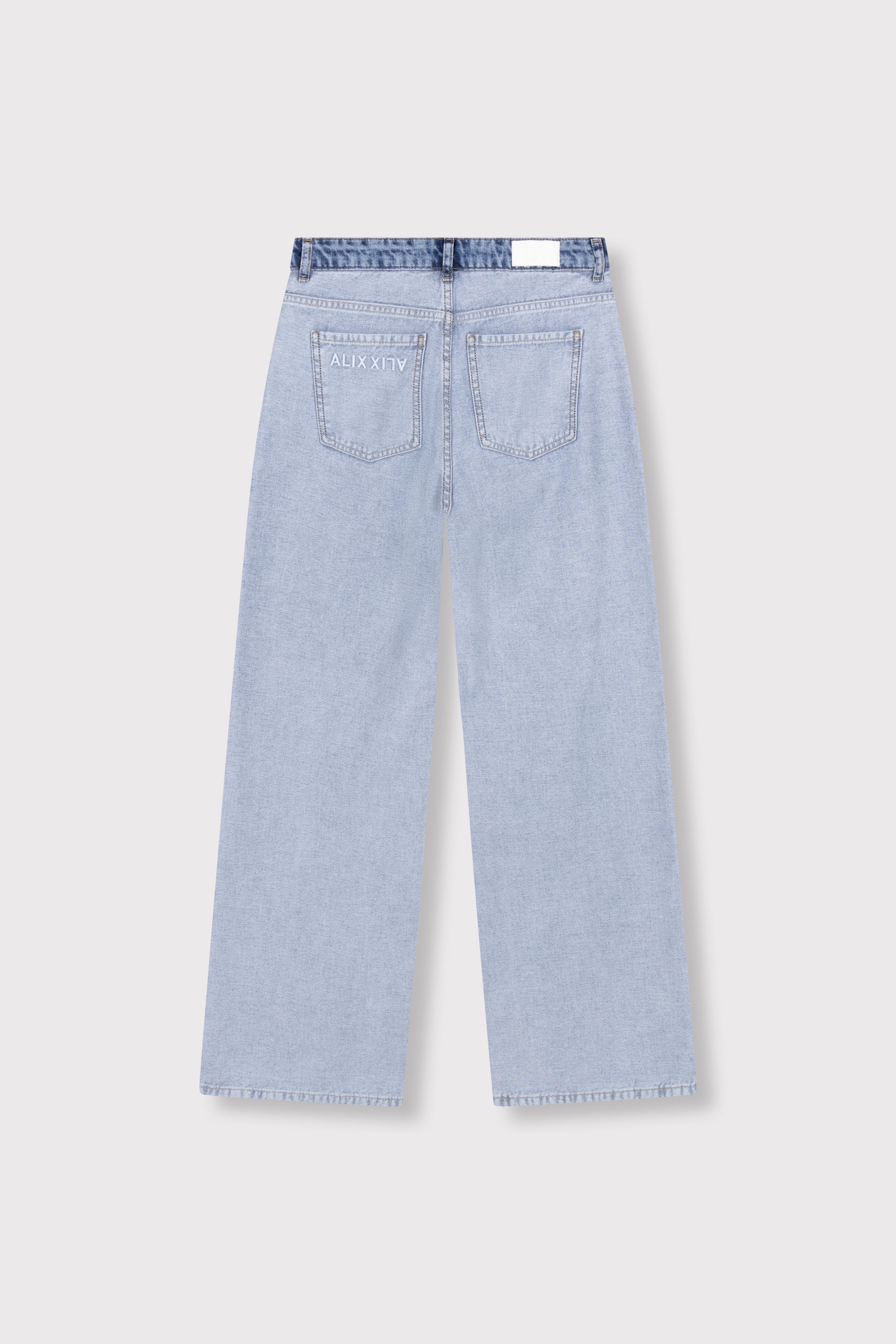 Mix denim pants
