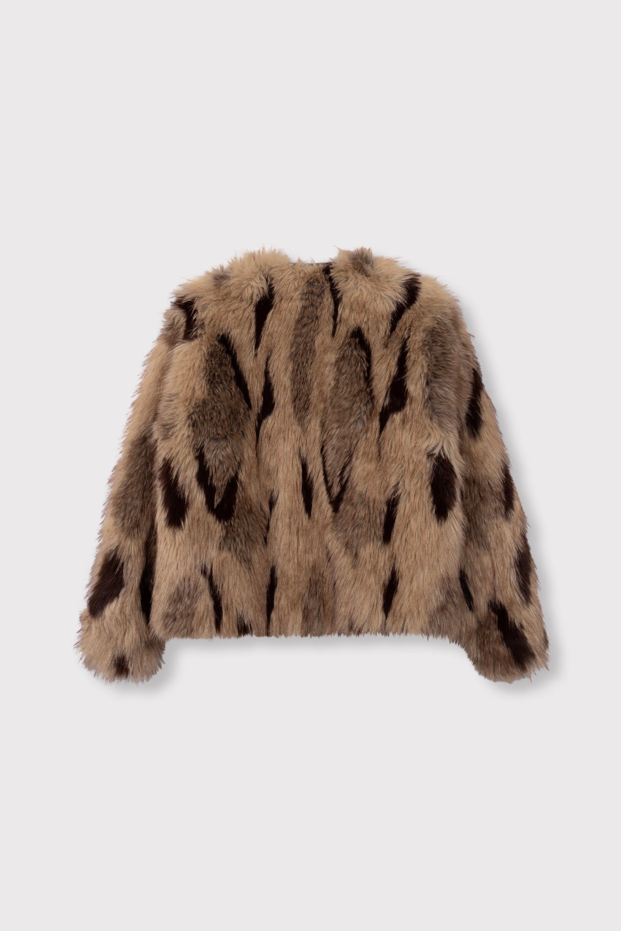Mix faux fur coat